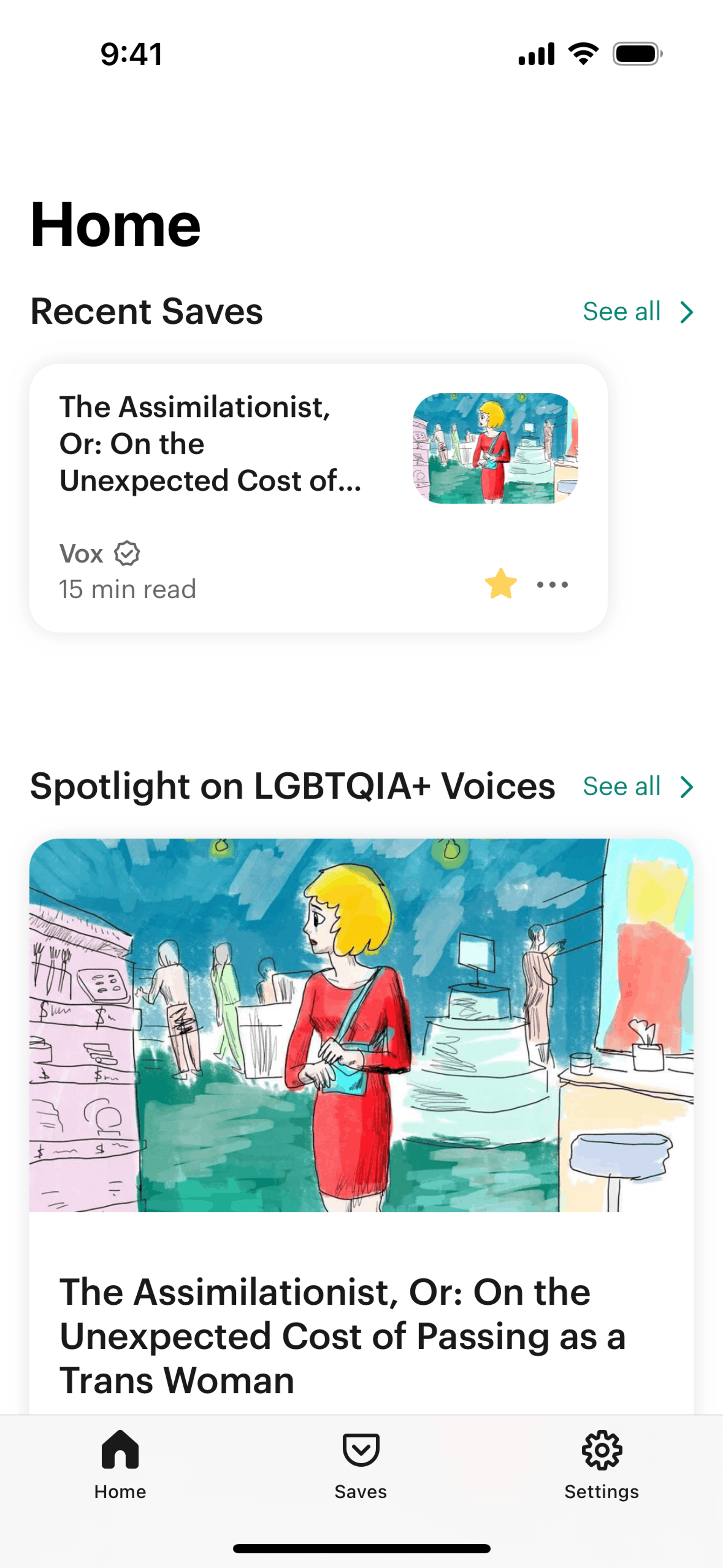 Pocket iOS News interface screenshot 8