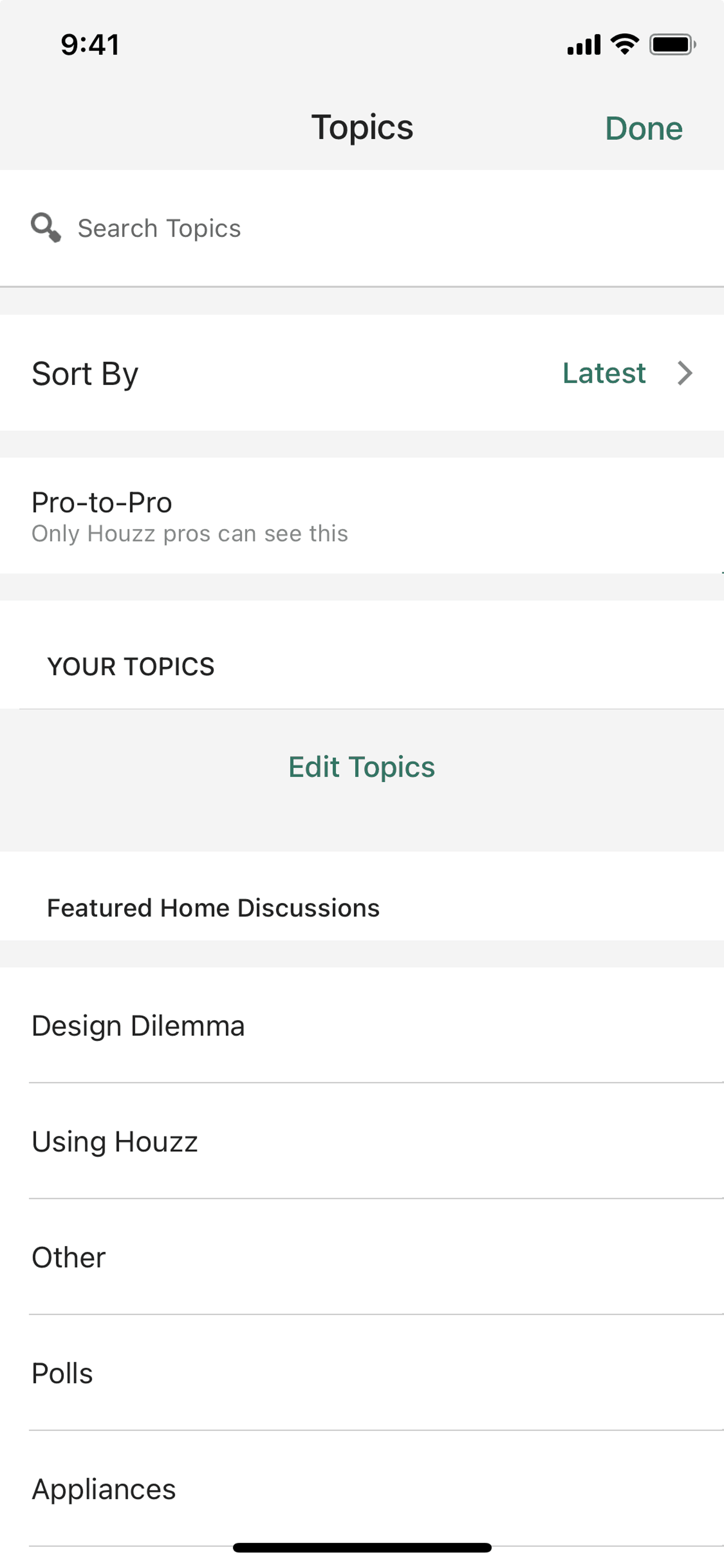 Houzz iOS Real Estate interface screenshot 18