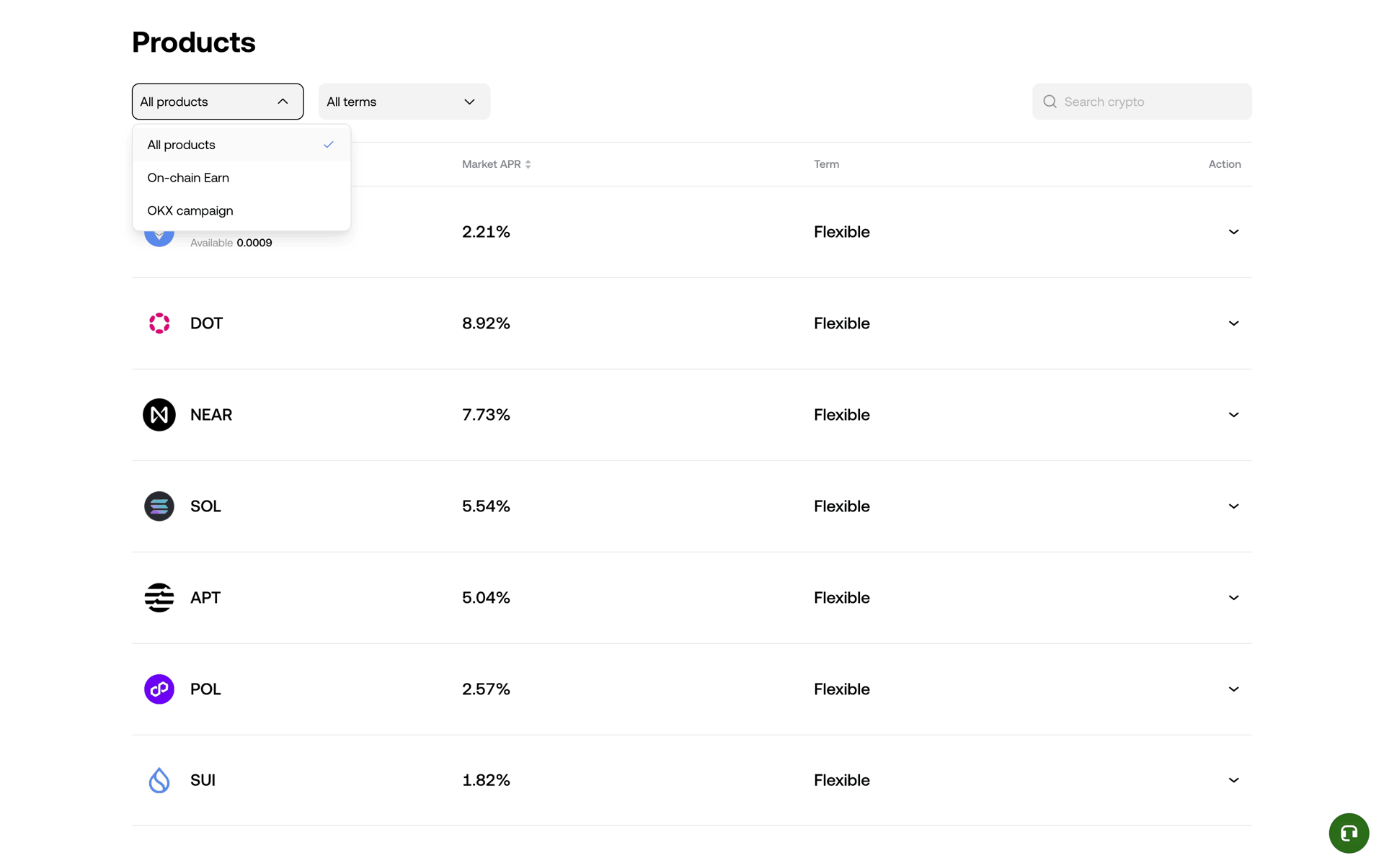 OKX Web Finance interface screenshot 15