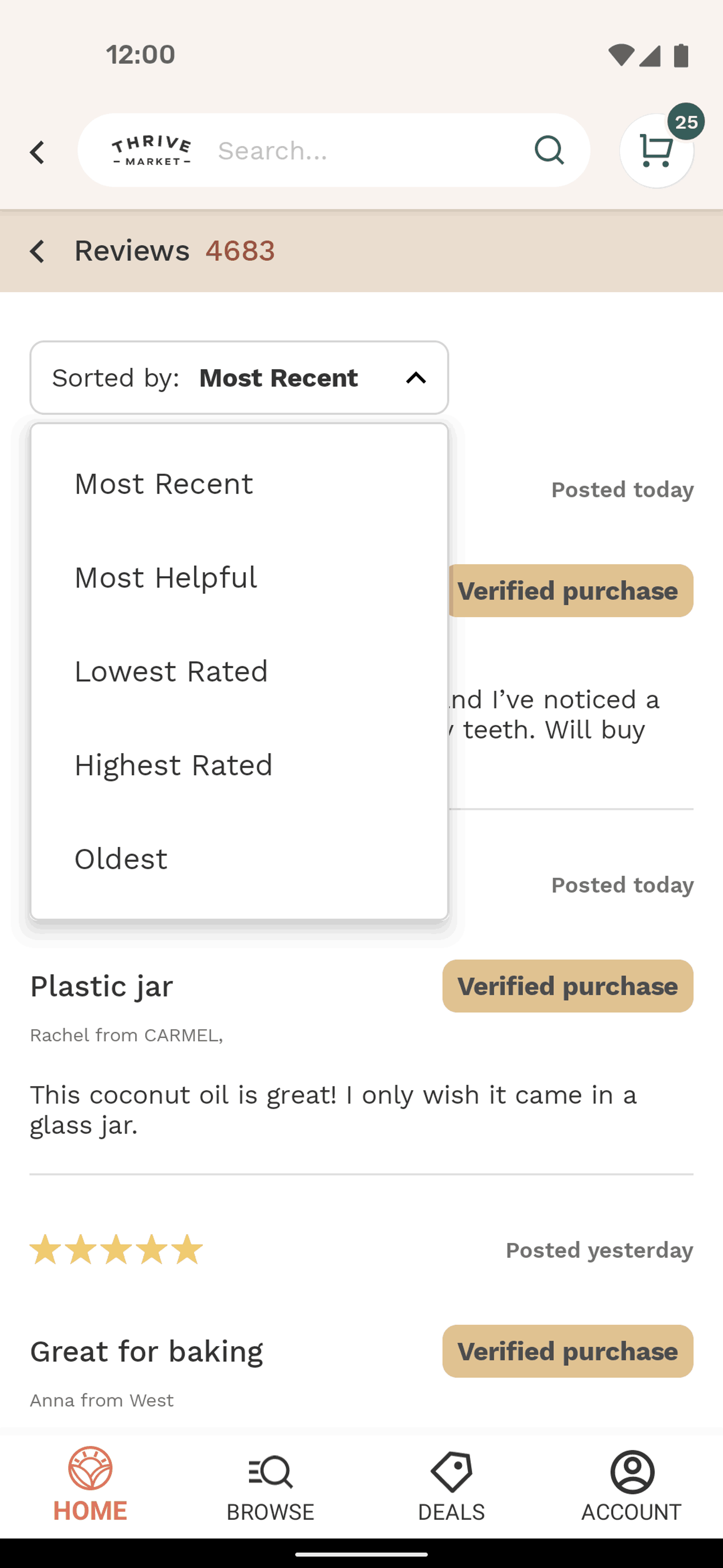 Thrive Market Android Shopping interface screenshot 15