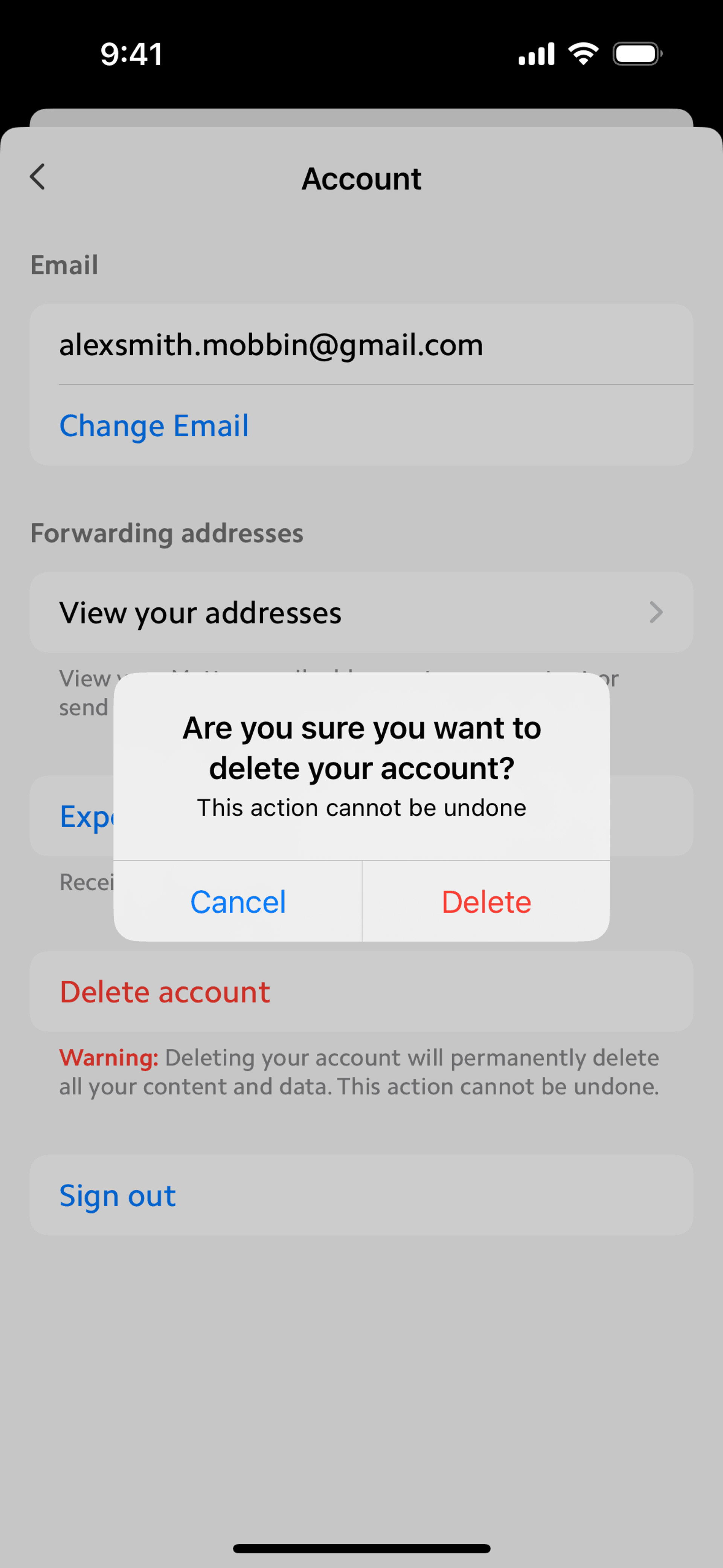 Matter iOS Reference interface screenshot 18
