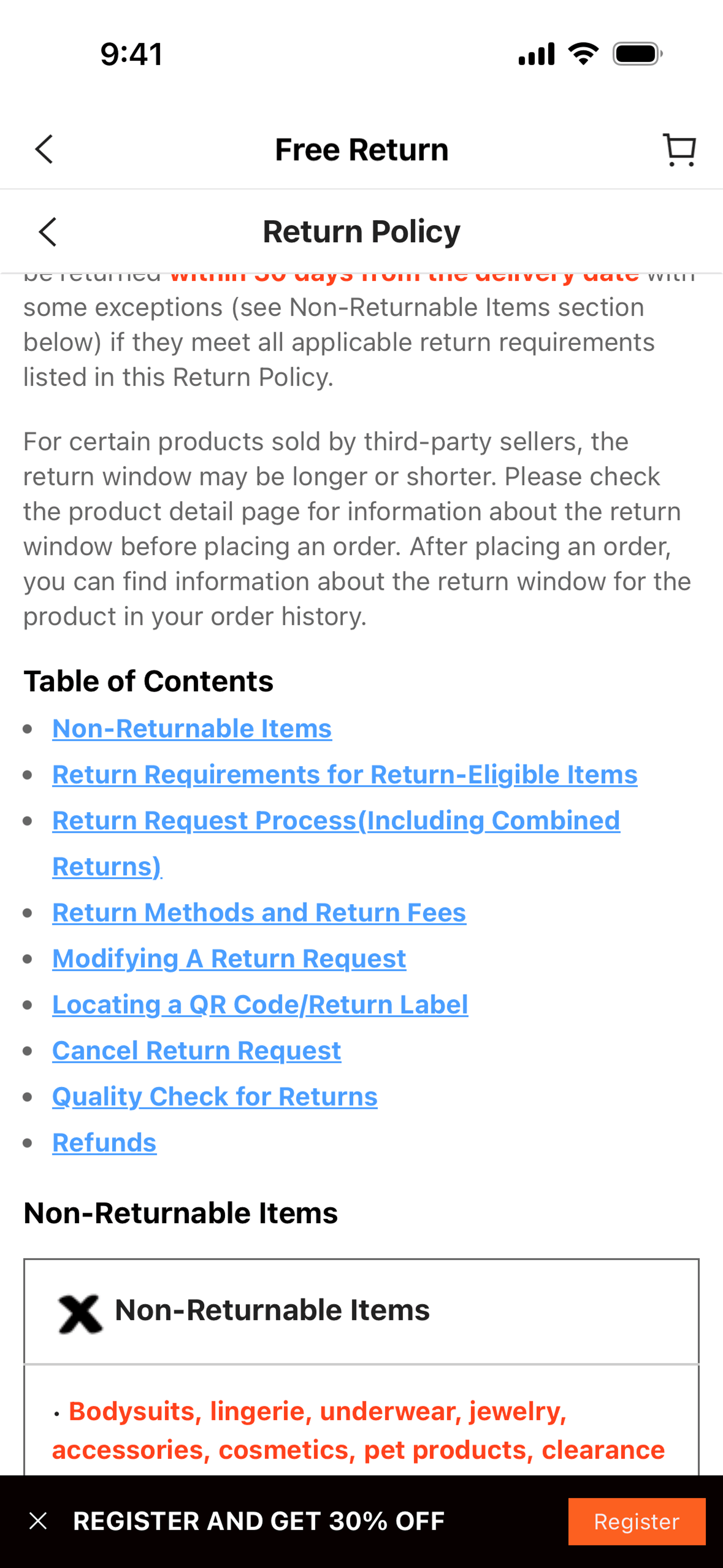 SHEIN iOS Shopping interface screenshot 24
