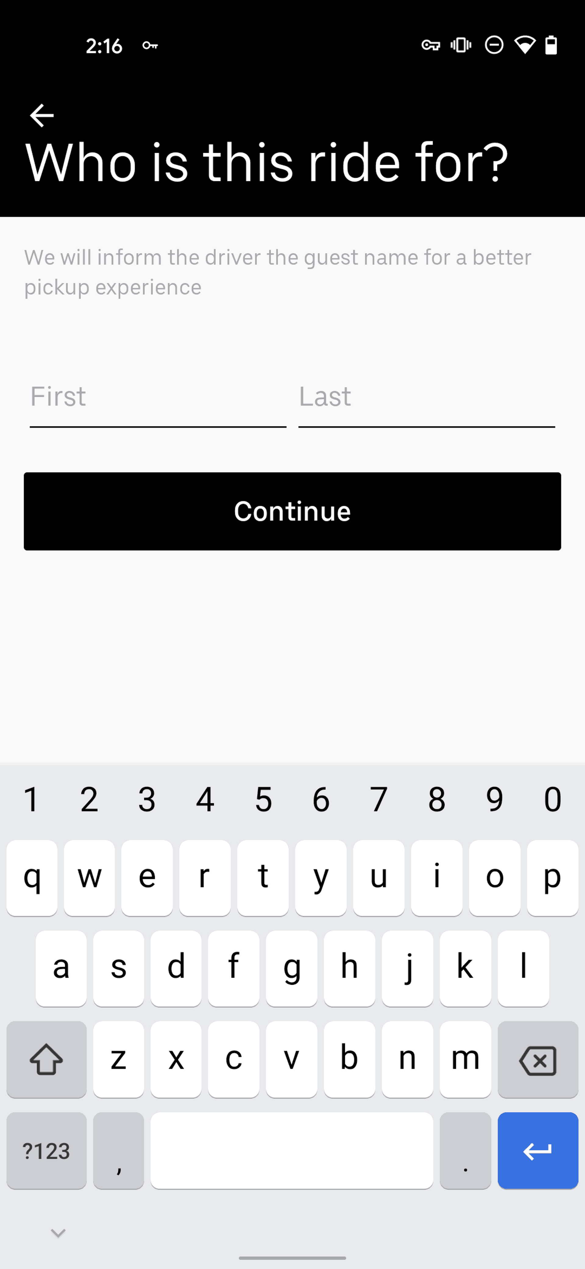 Uber Android Travel & Transportation interface screenshot 16