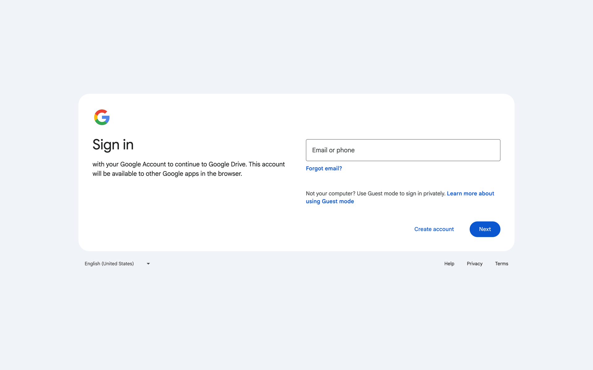 Google Drive Web Productivity interface screenshot 1