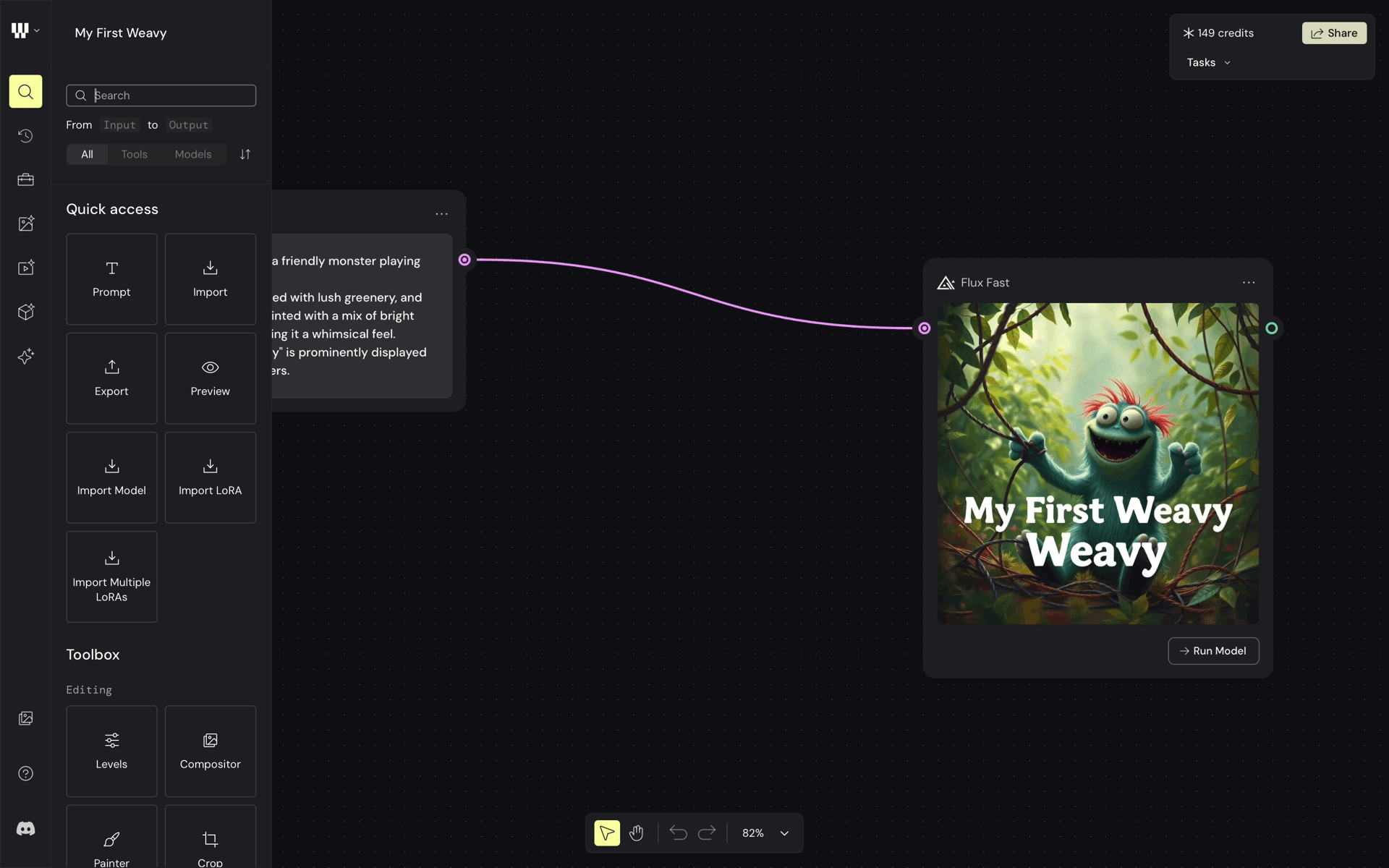 Weavy Web AI interface screenshot 11