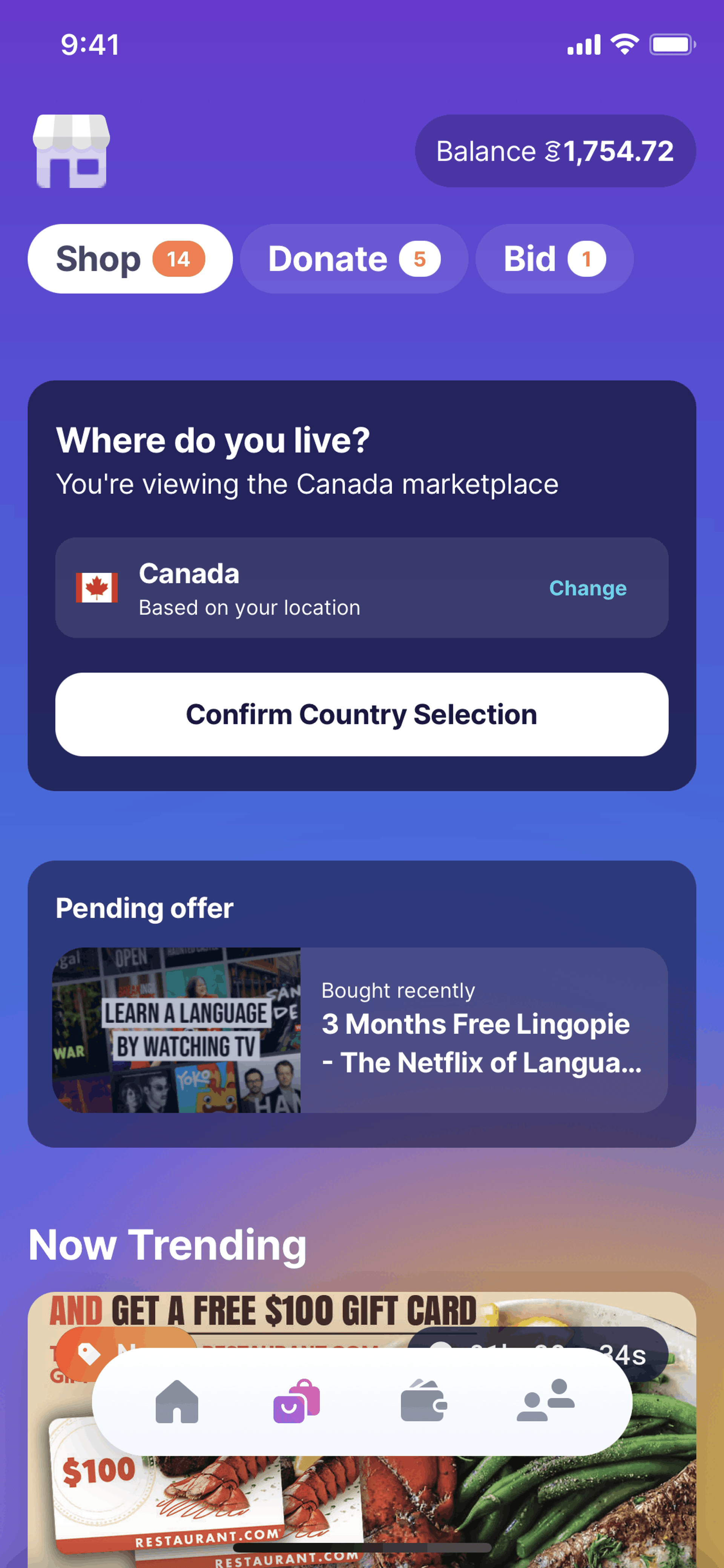 Sweatcoin iOS Health & Fitness interface screenshot 4