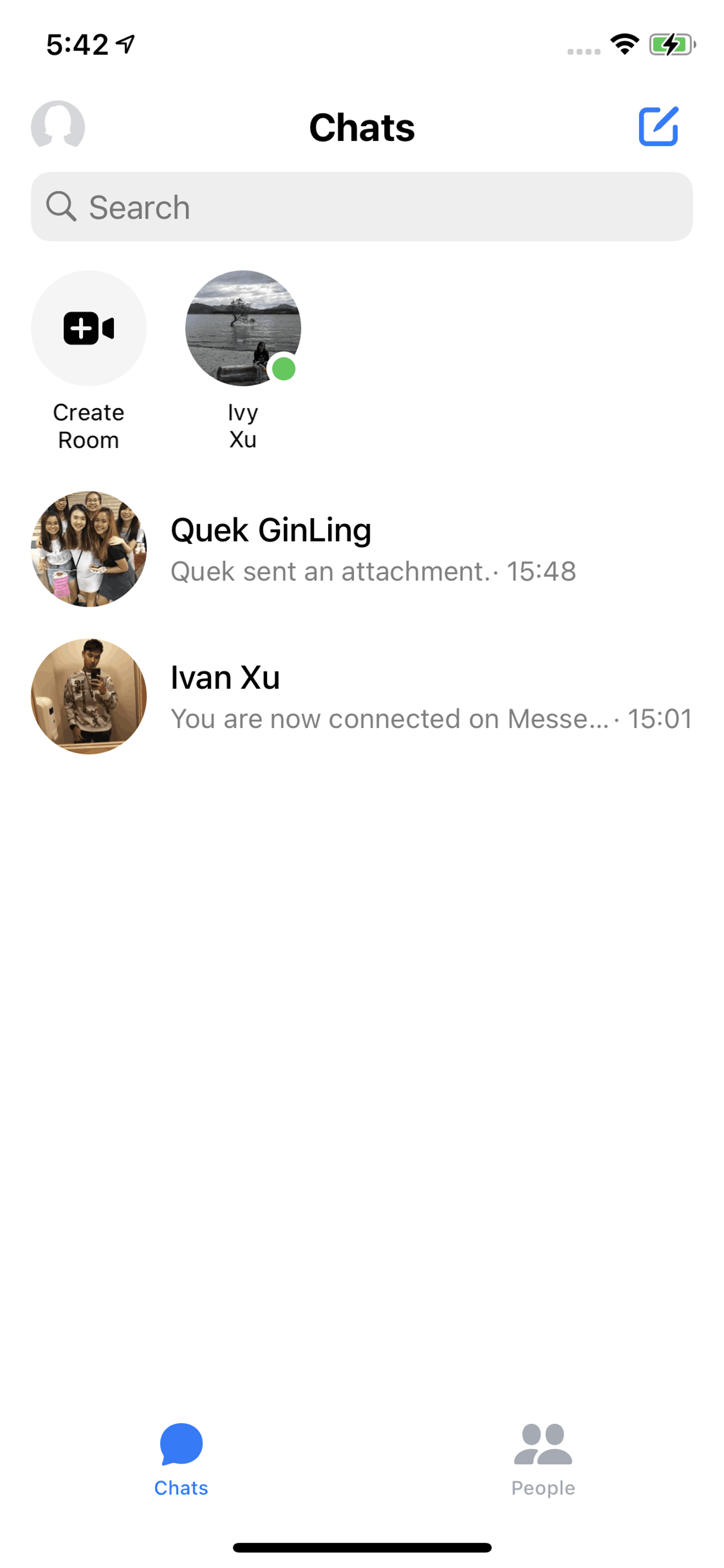 Messenger iOS Social Networking interface screenshot 9