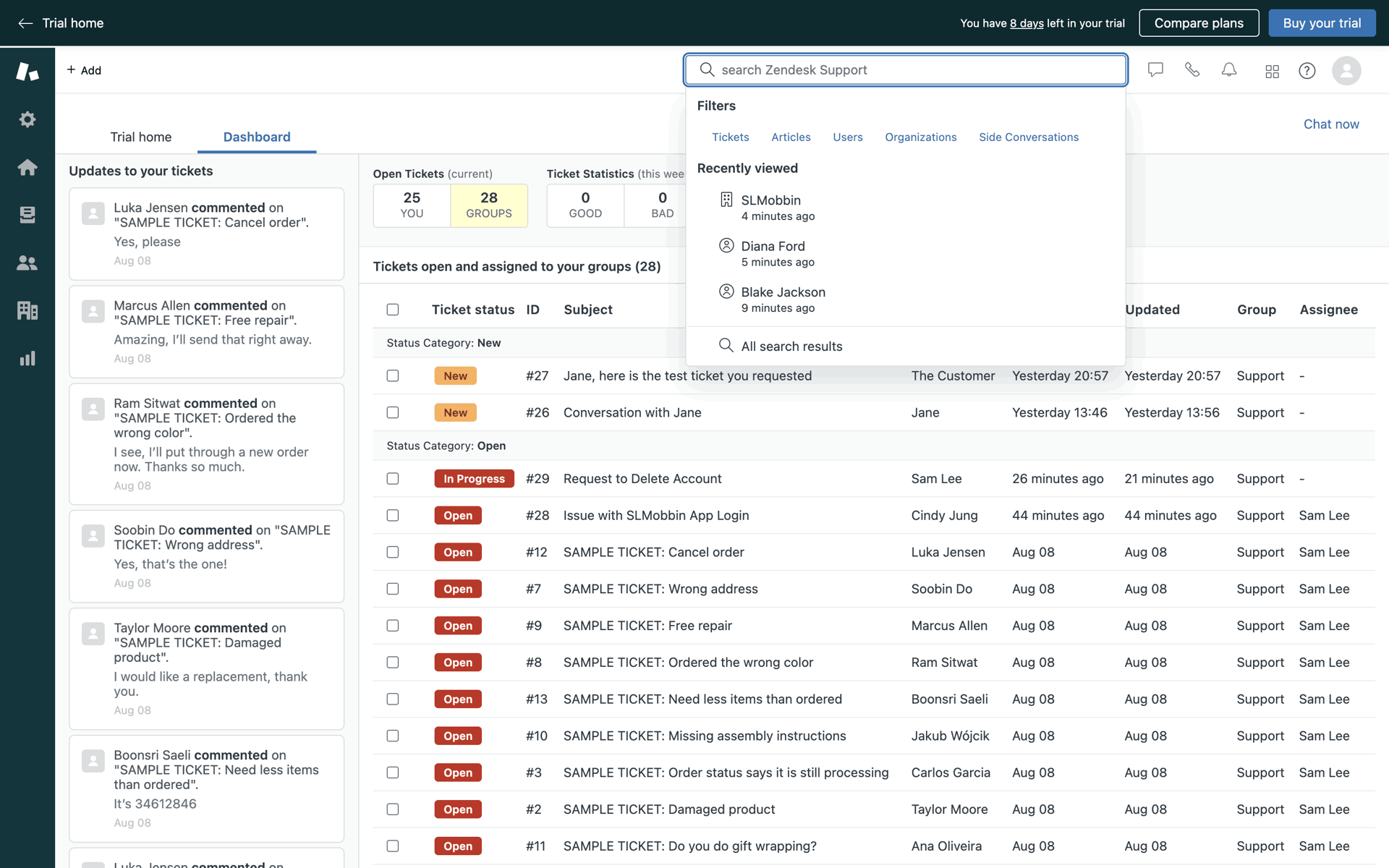 Zendesk Web Business interface screenshot 8