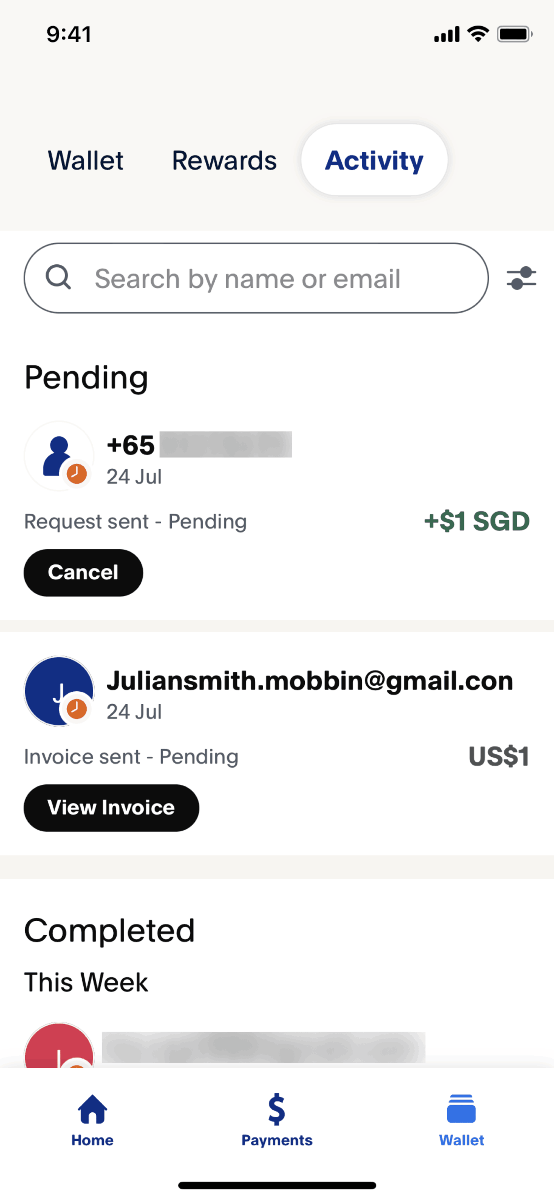 PayPal iOS Finance interface screenshot 12