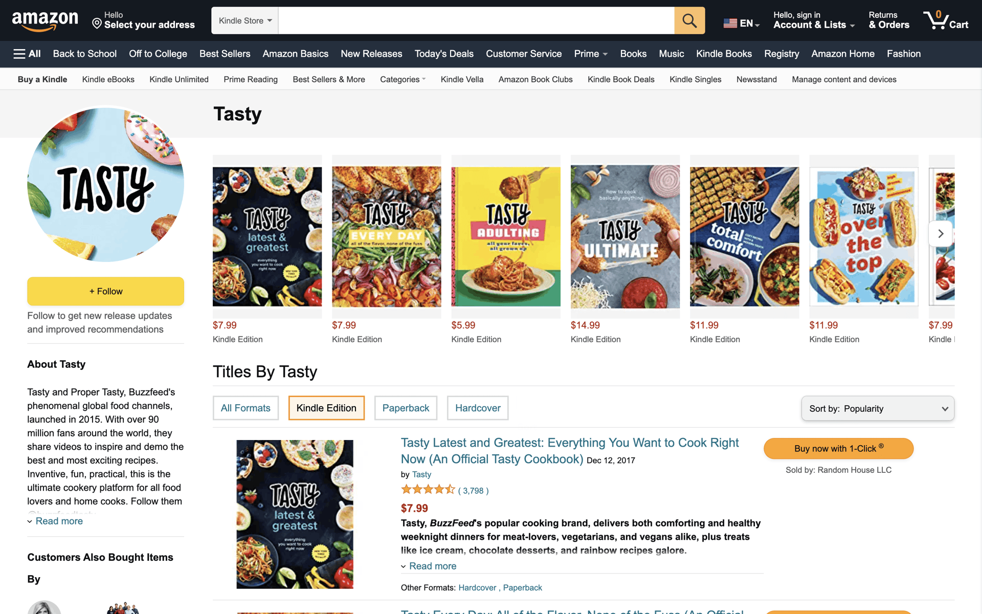Tasty Web Food & Drink interface screenshot 18