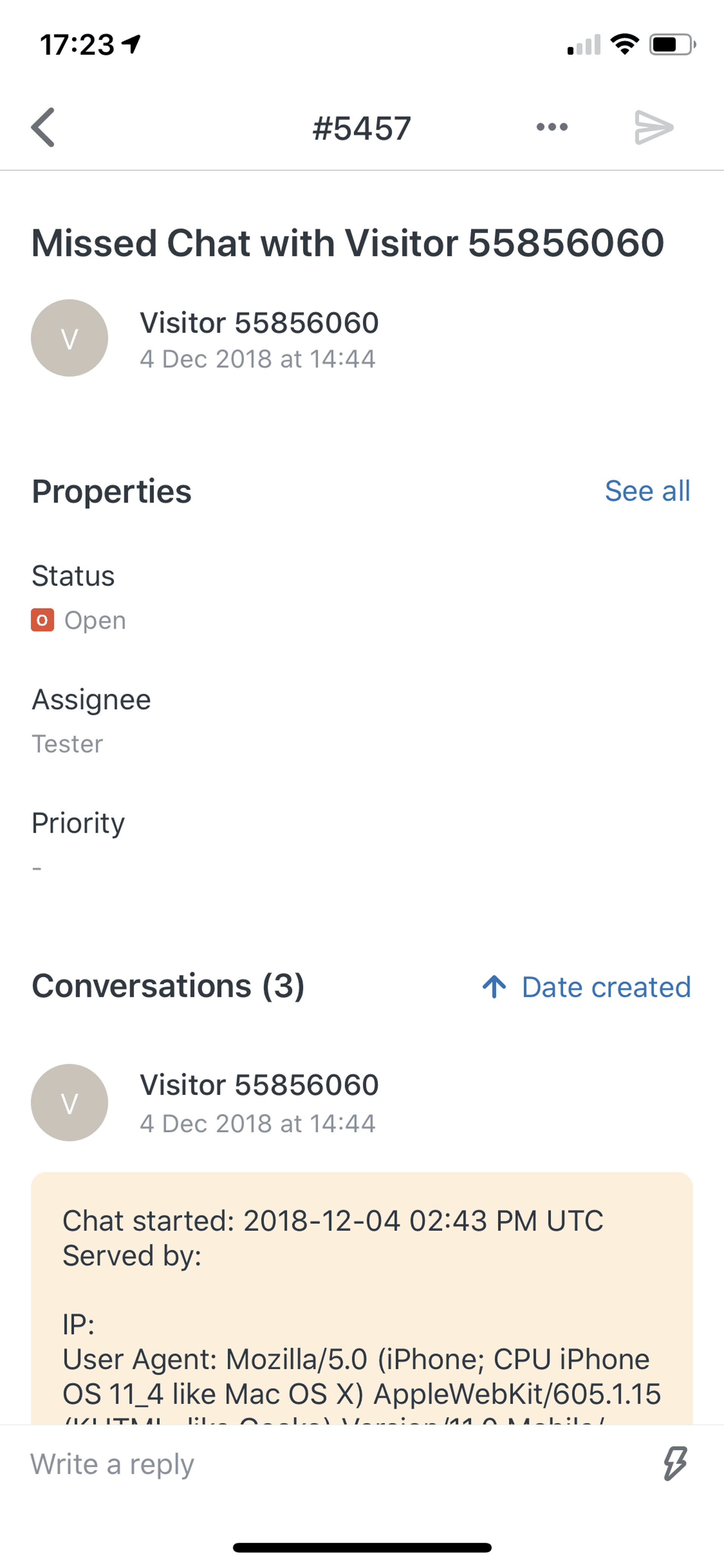 Zendesk Support iOS Business interface screenshot 8