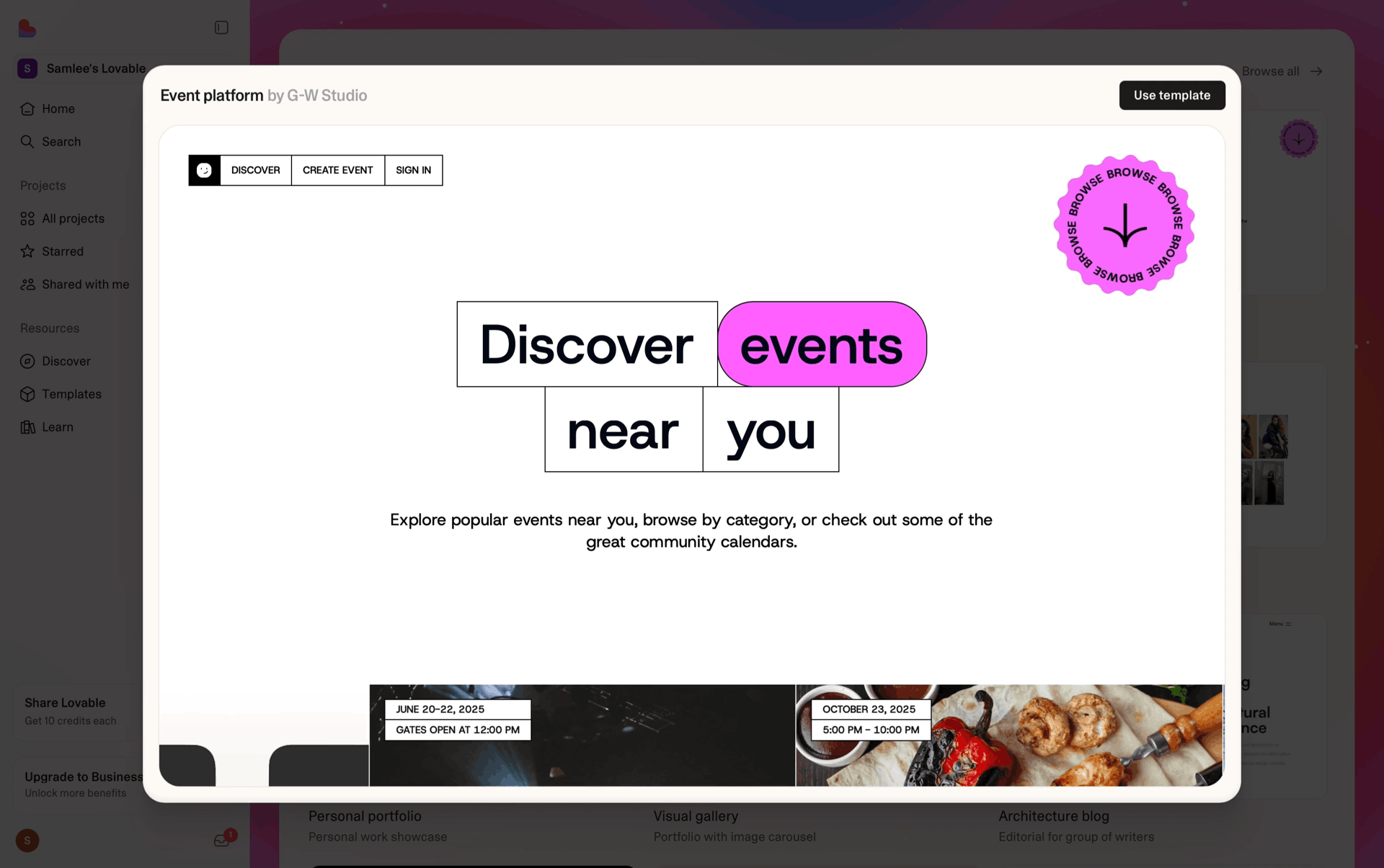 Lovable Web Developer Tools interface screenshot 22