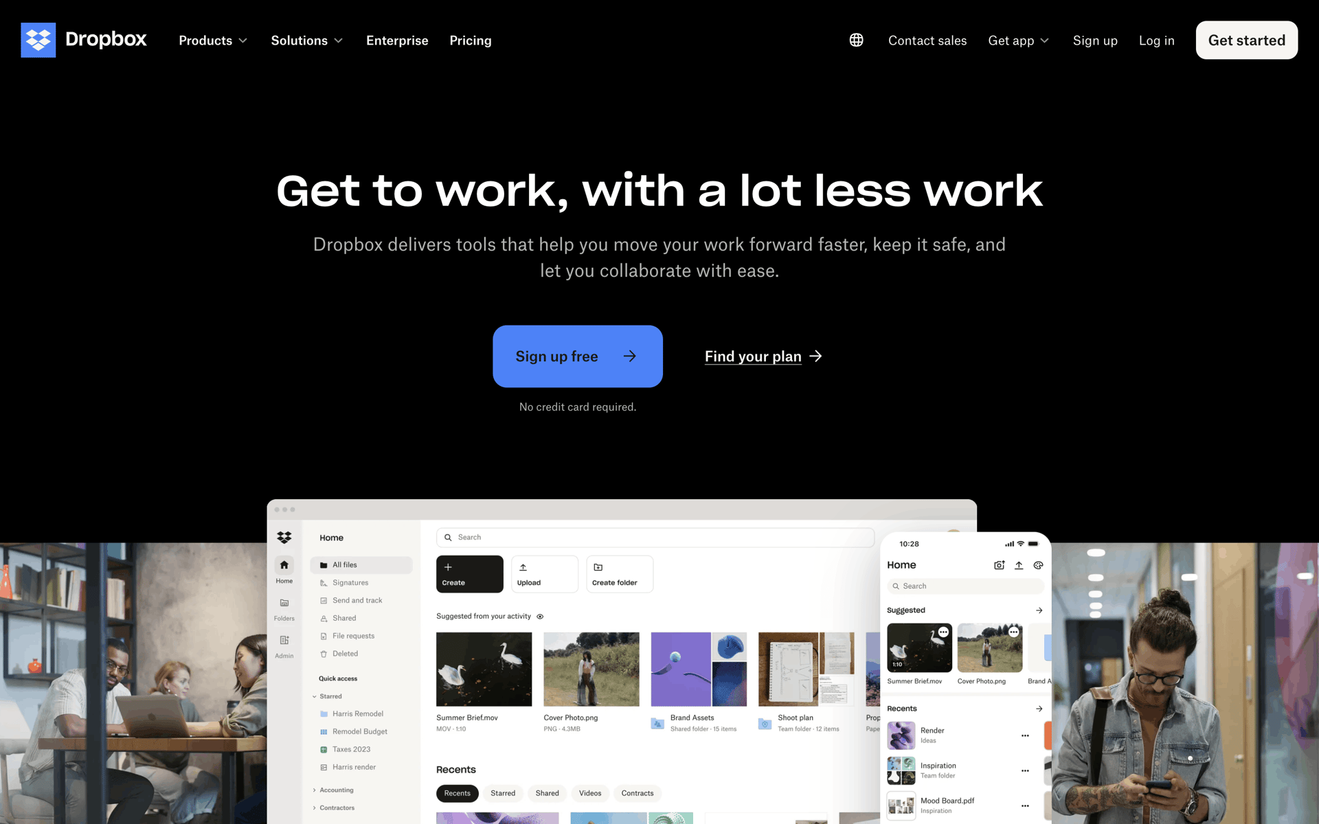 Dropbox Web Productivity interface screenshot 1