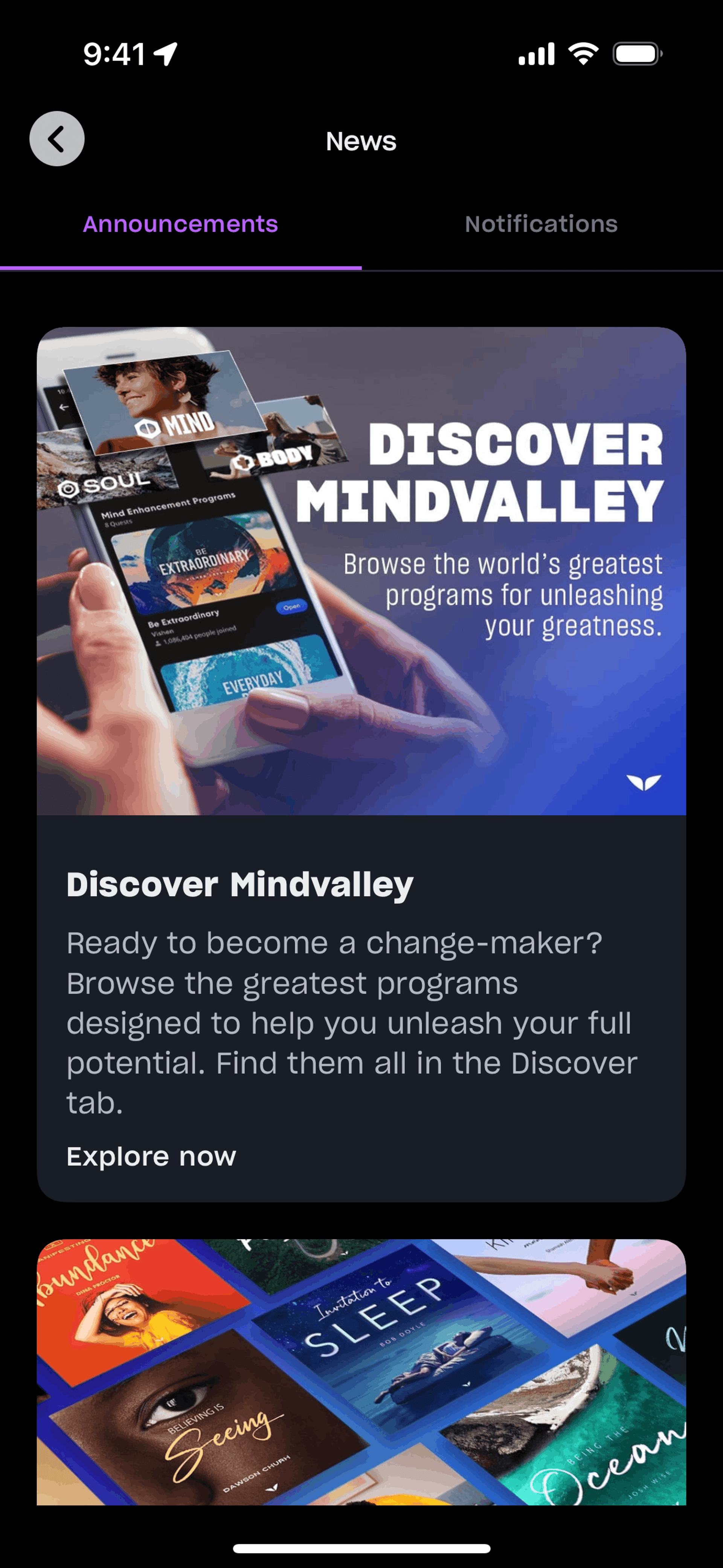 Mindvalley iOS Education interface screenshot 8