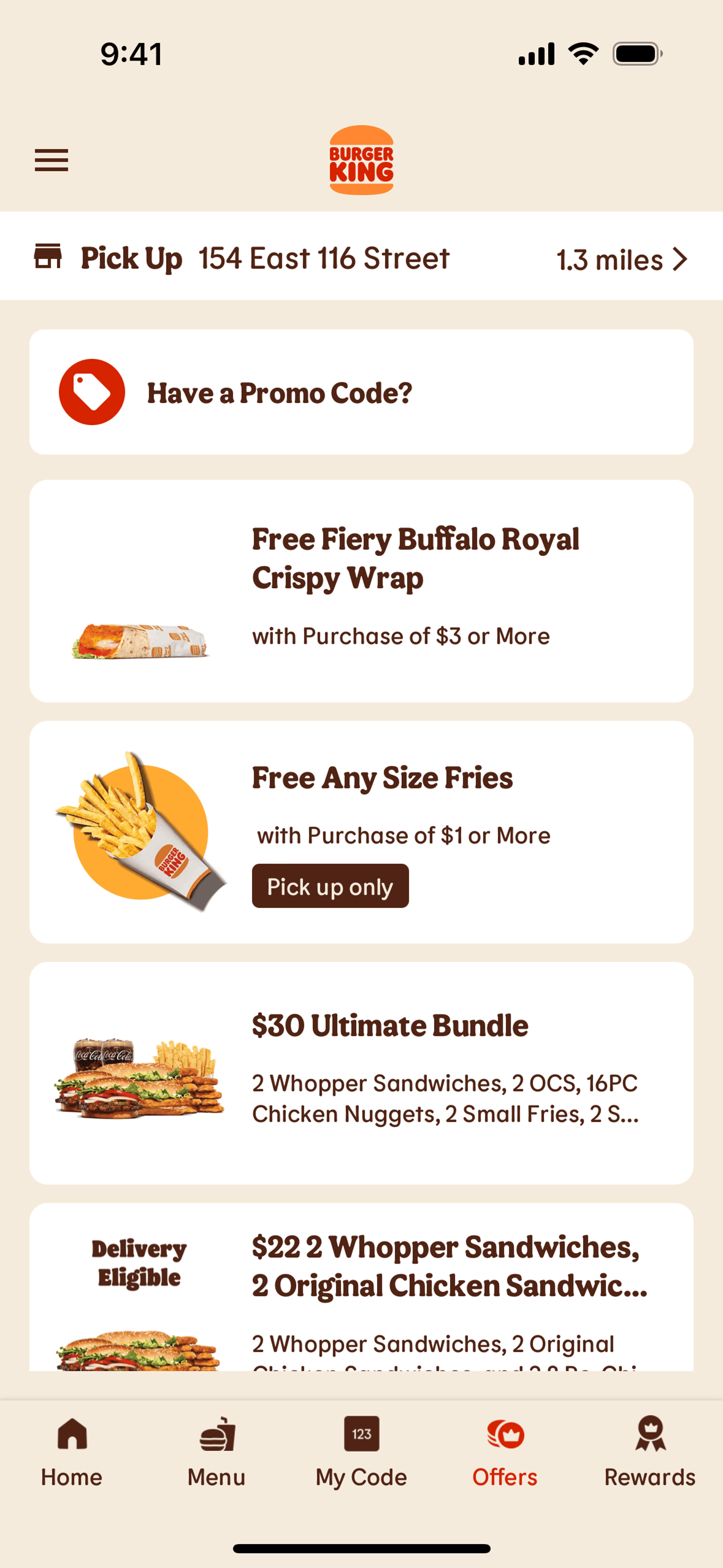 Burger King iOS Food & Drink interface screenshot 12