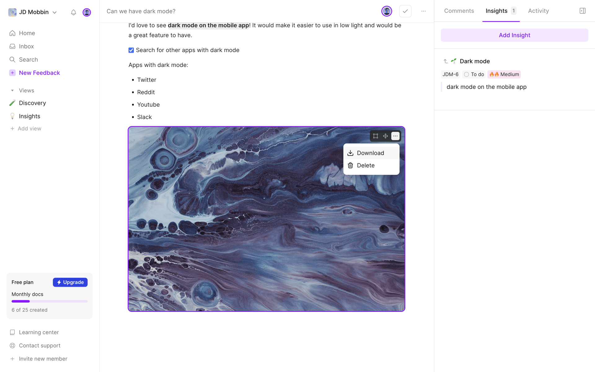 Cycle Web Productivity interface screenshot 11