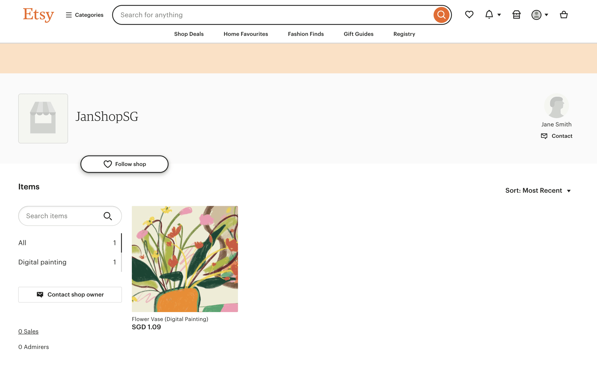 Etsy Web Business interface screenshot 3
