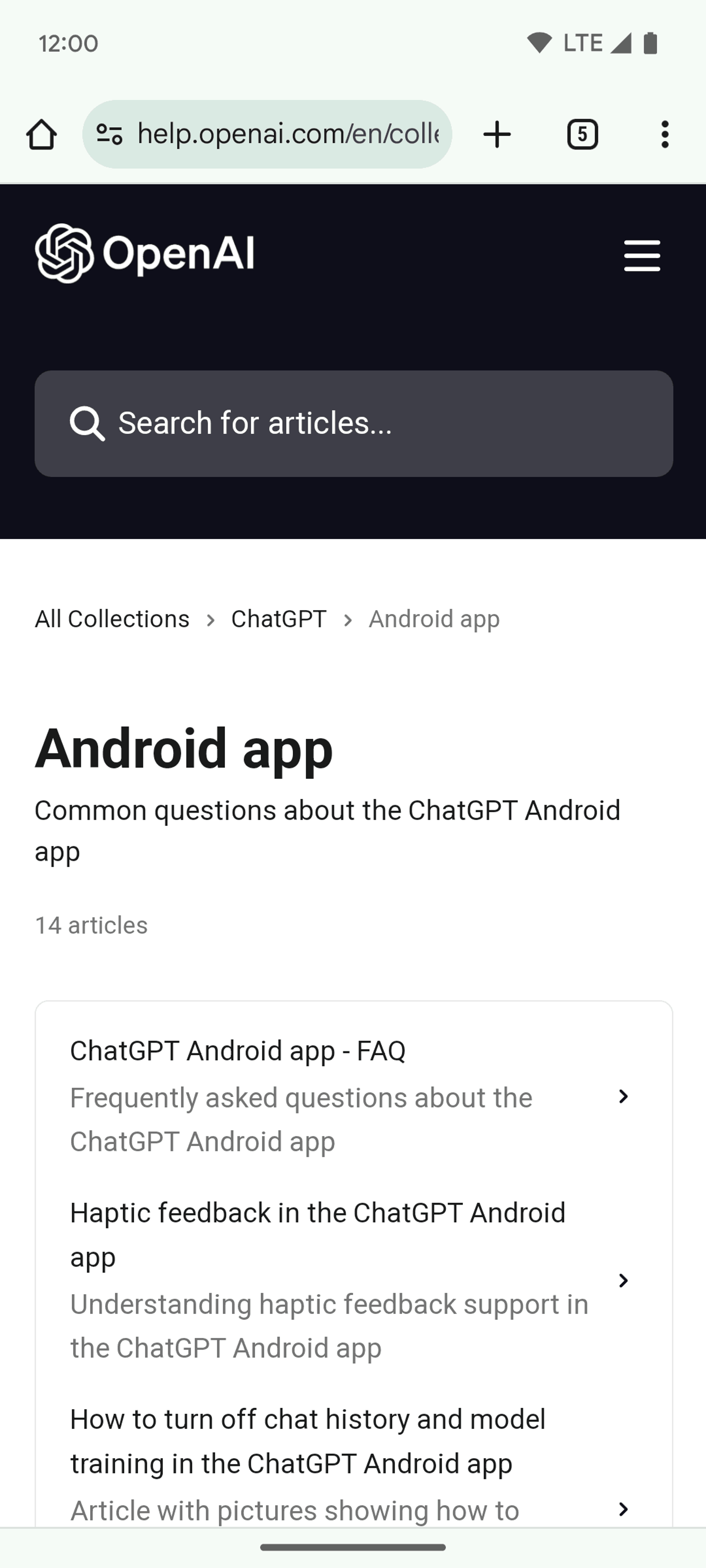ChatGPT Android AI interface screenshot 6