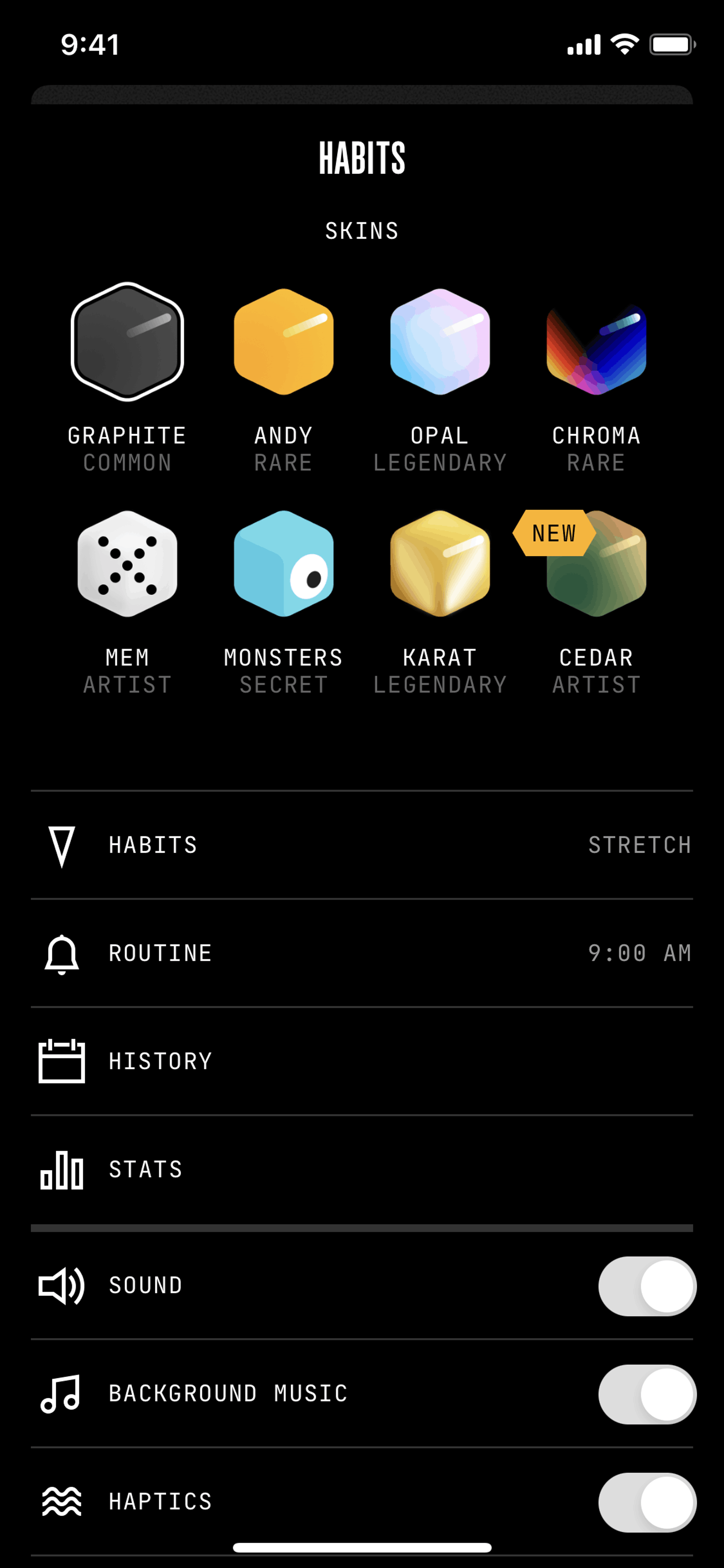 (Not Boring) Habits iOS Health & Fitness interface screenshot 23