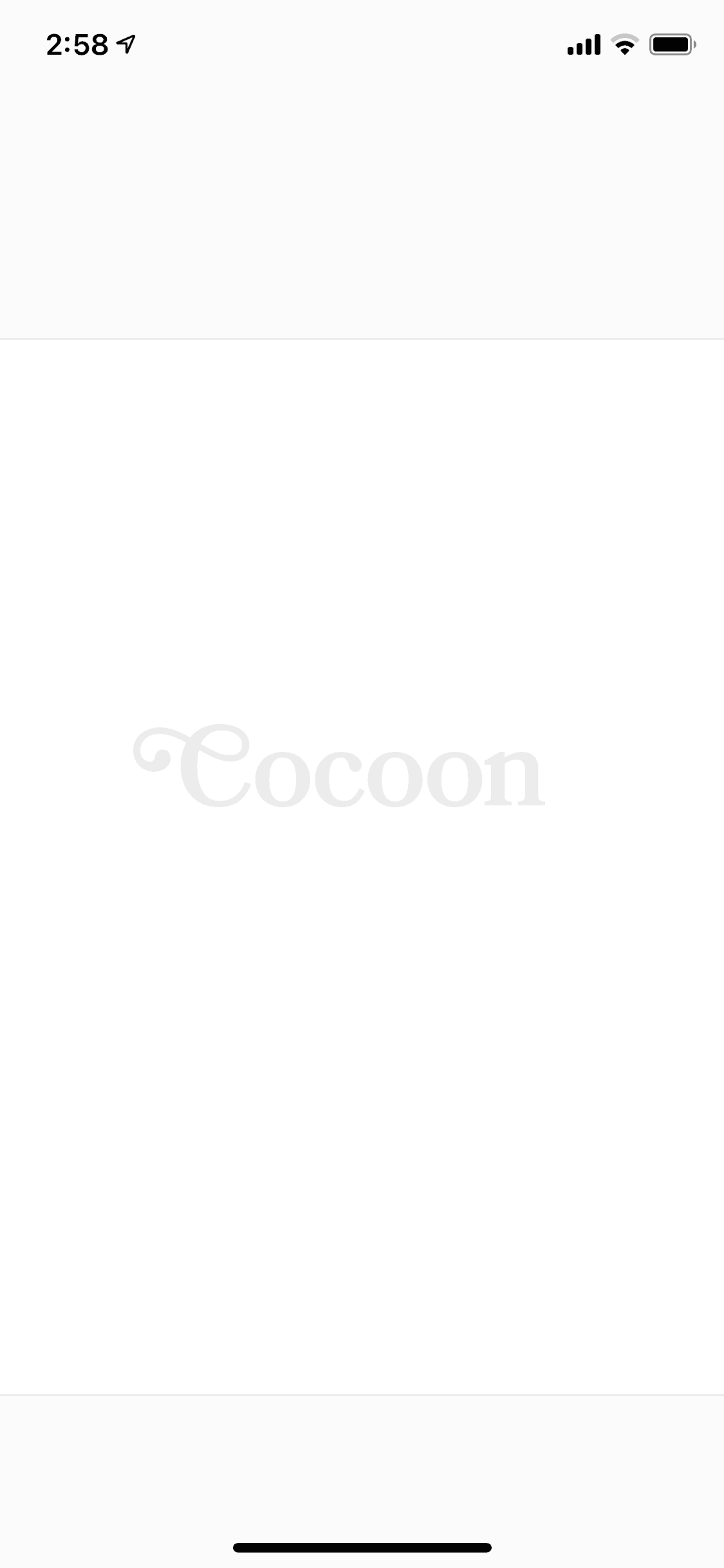 Cocoon iOS Lifestyle interface screenshot 1