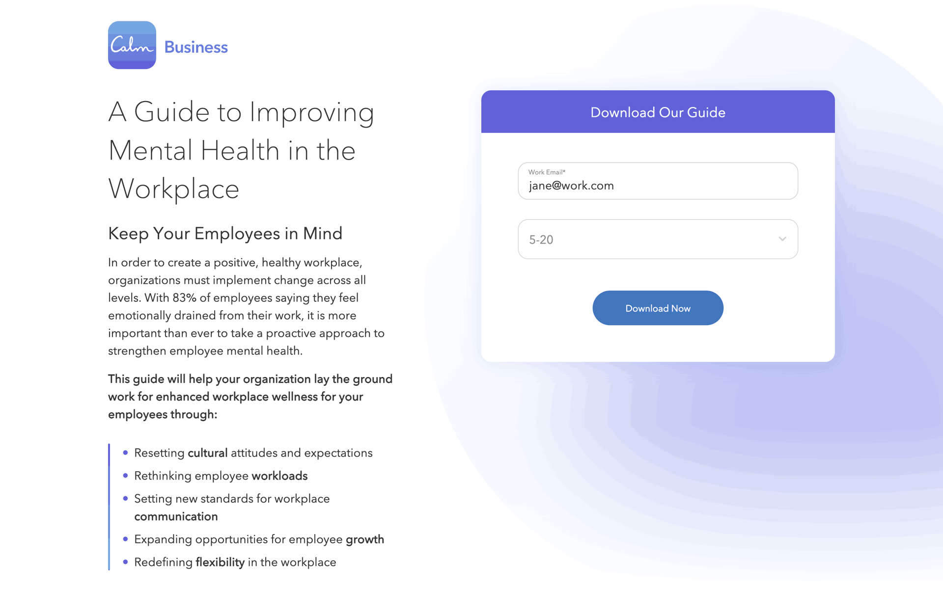 Calm Web Health & Fitness interface screenshot 21