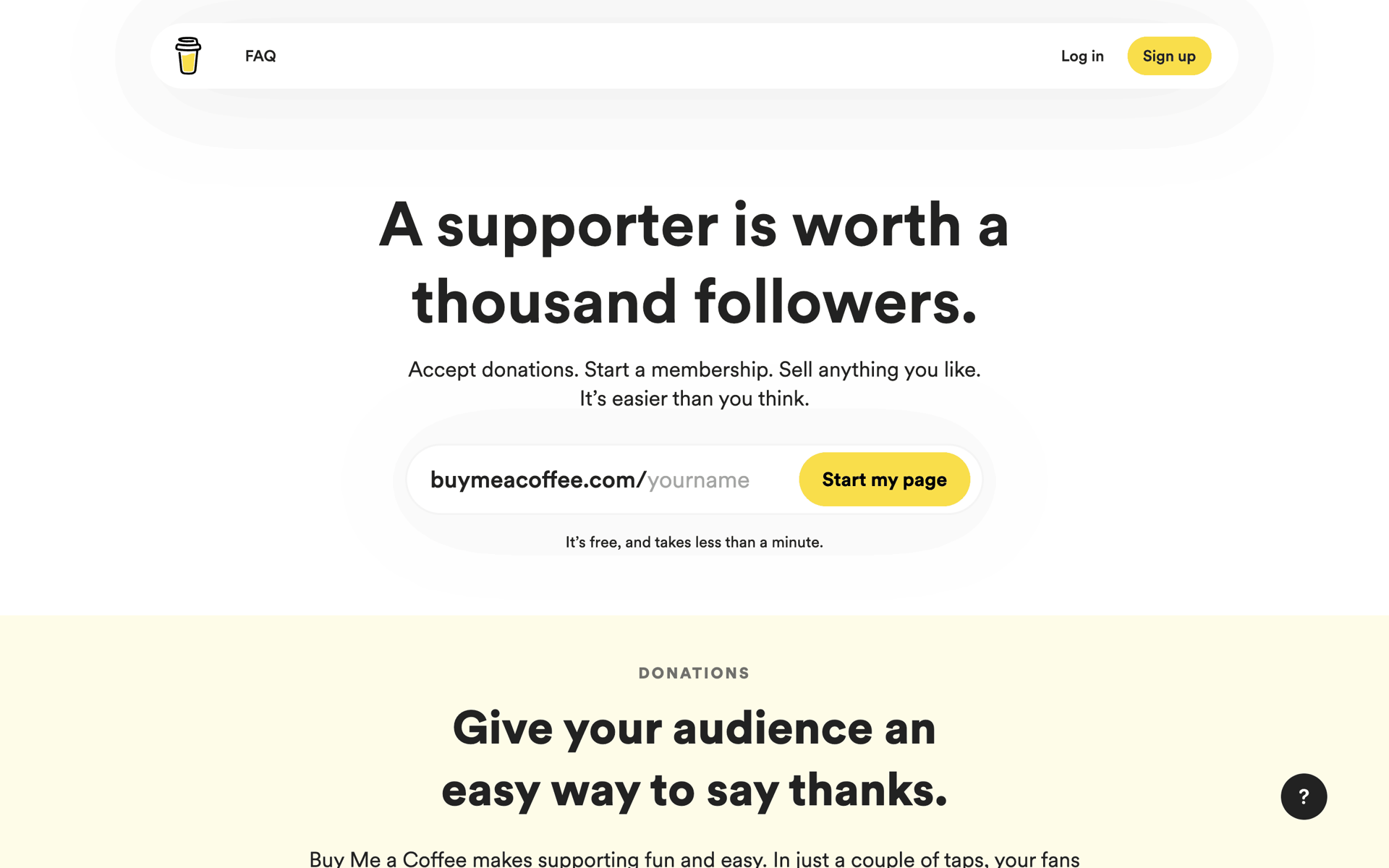 Buy Me a Coffee Web Business interface screenshot 1