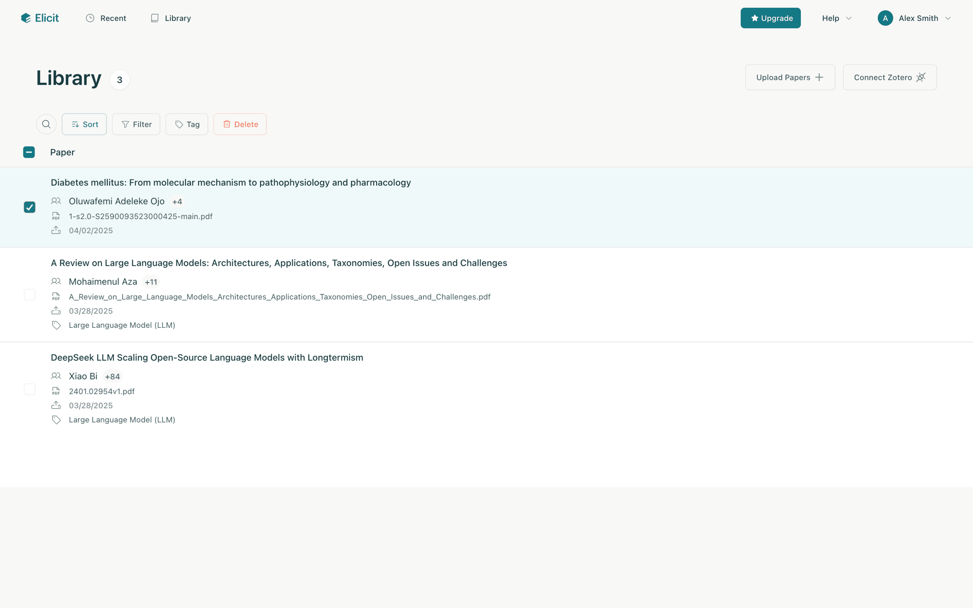 Elicit Web AI interface screenshot 15