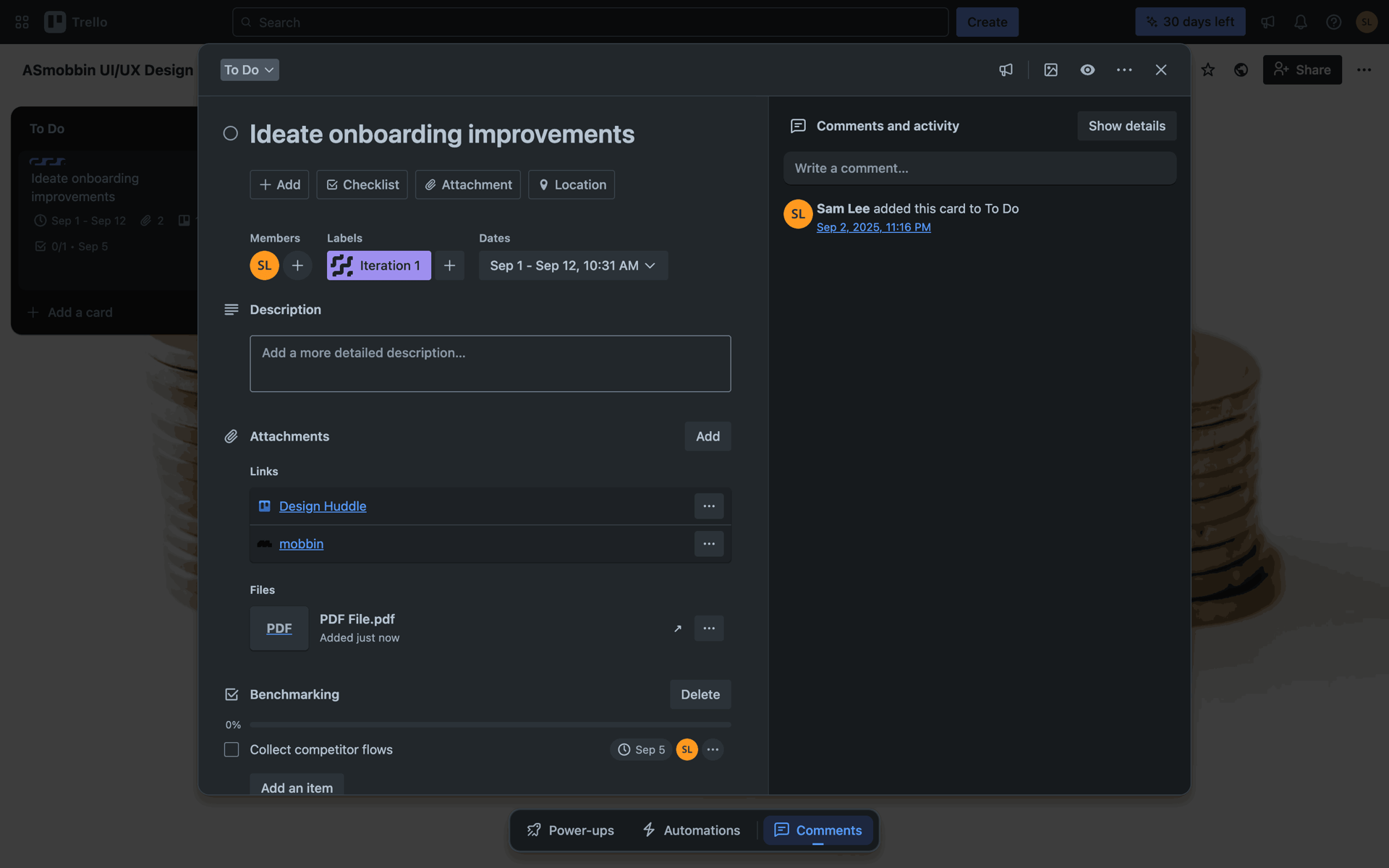 Trello Web Business interface screenshot 3