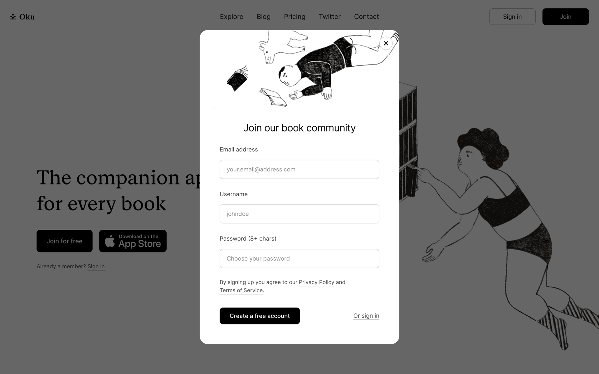 Oku Web Lifestyle interface screenshot 4