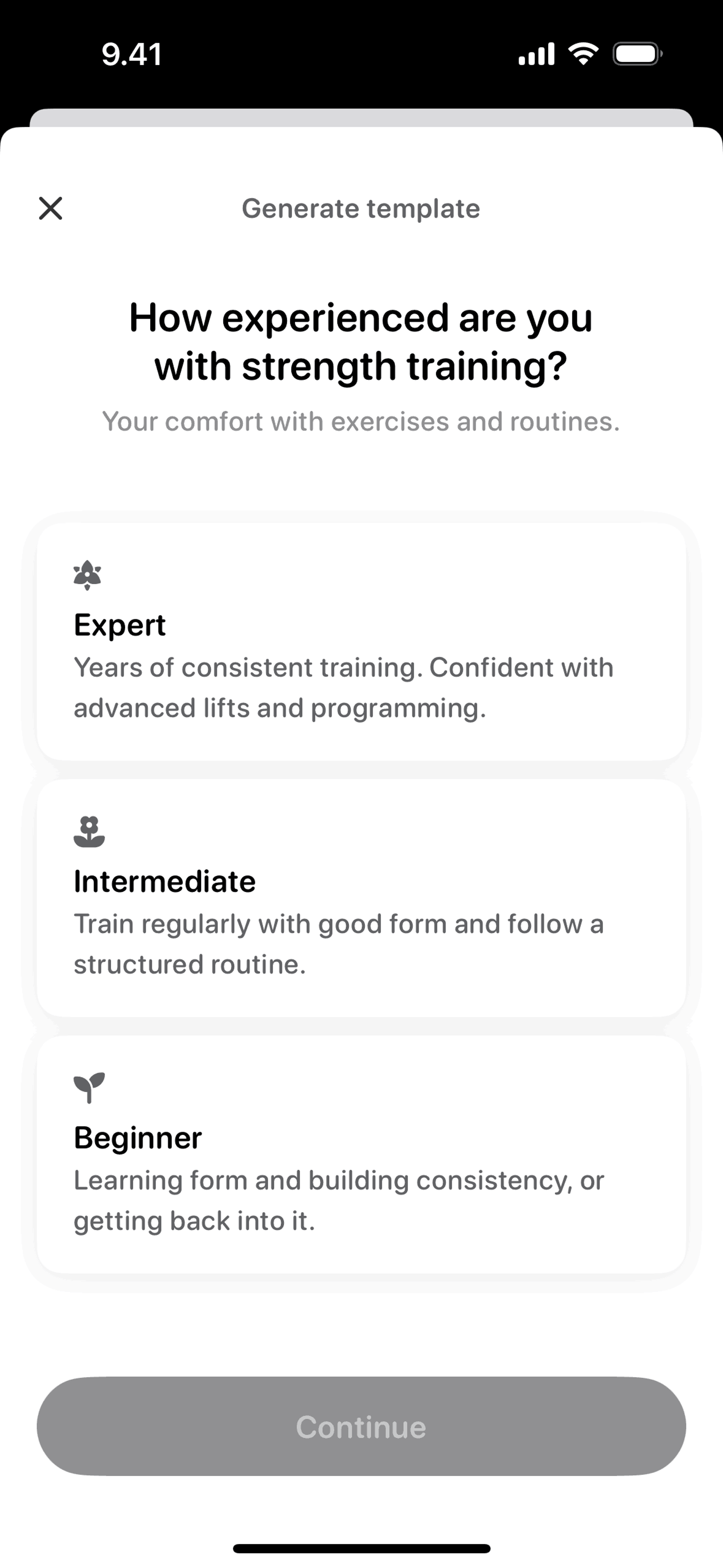Bevel iOS Health & Fitness interface screenshot 10
