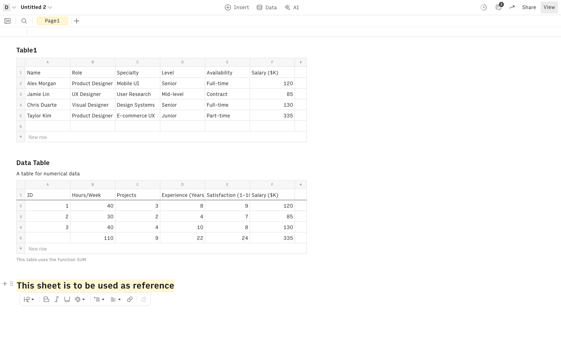 Rows Web AI interface screenshot 18