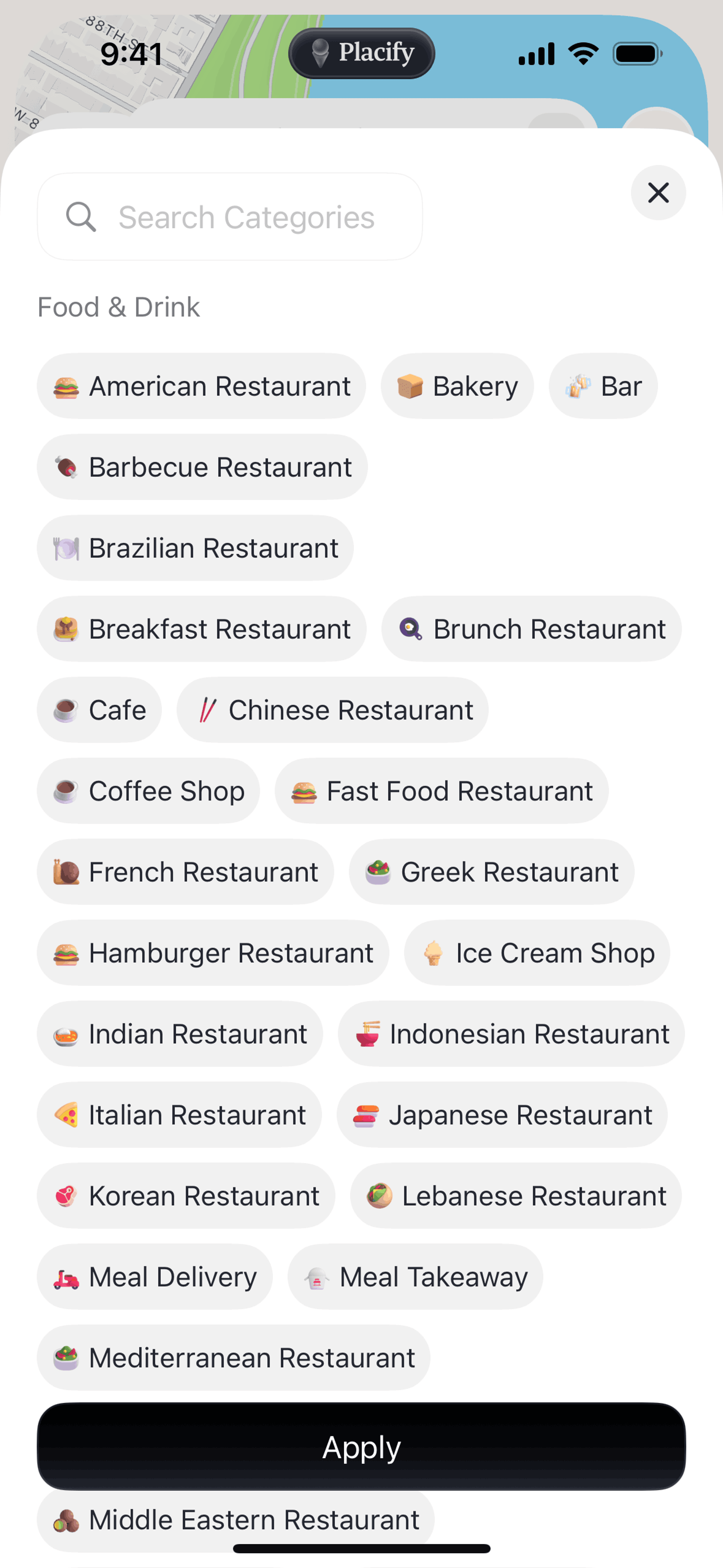 Placify iOS Lifestyle interface screenshot 9