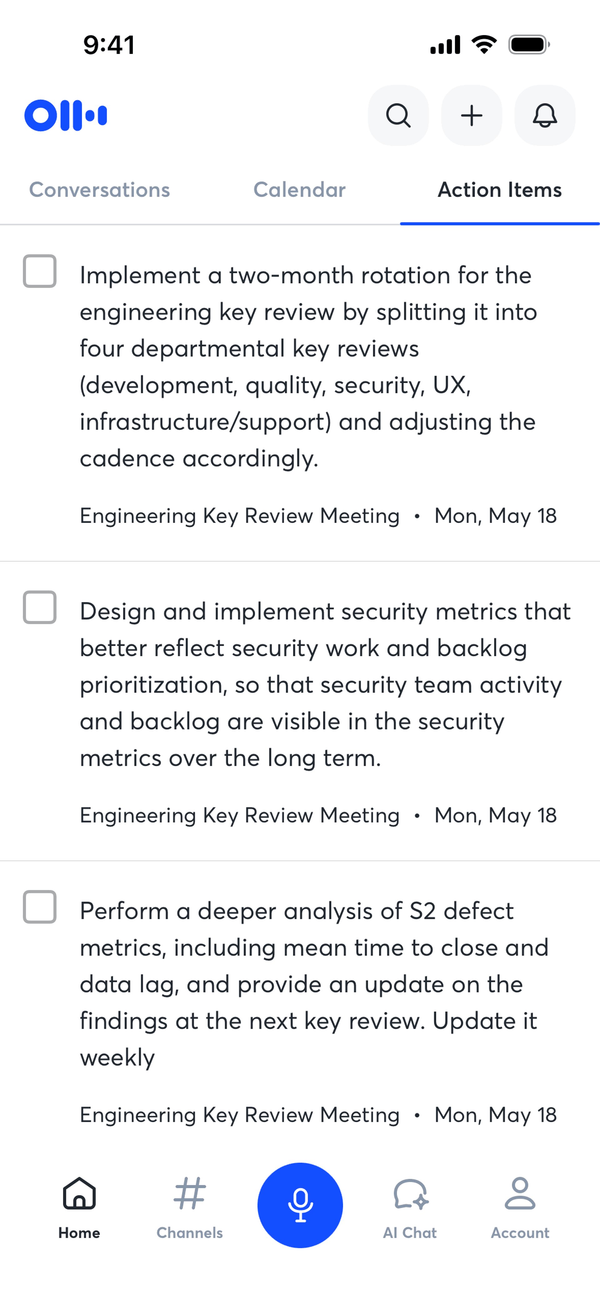 Otter.ai iOS AI interface screenshot 3