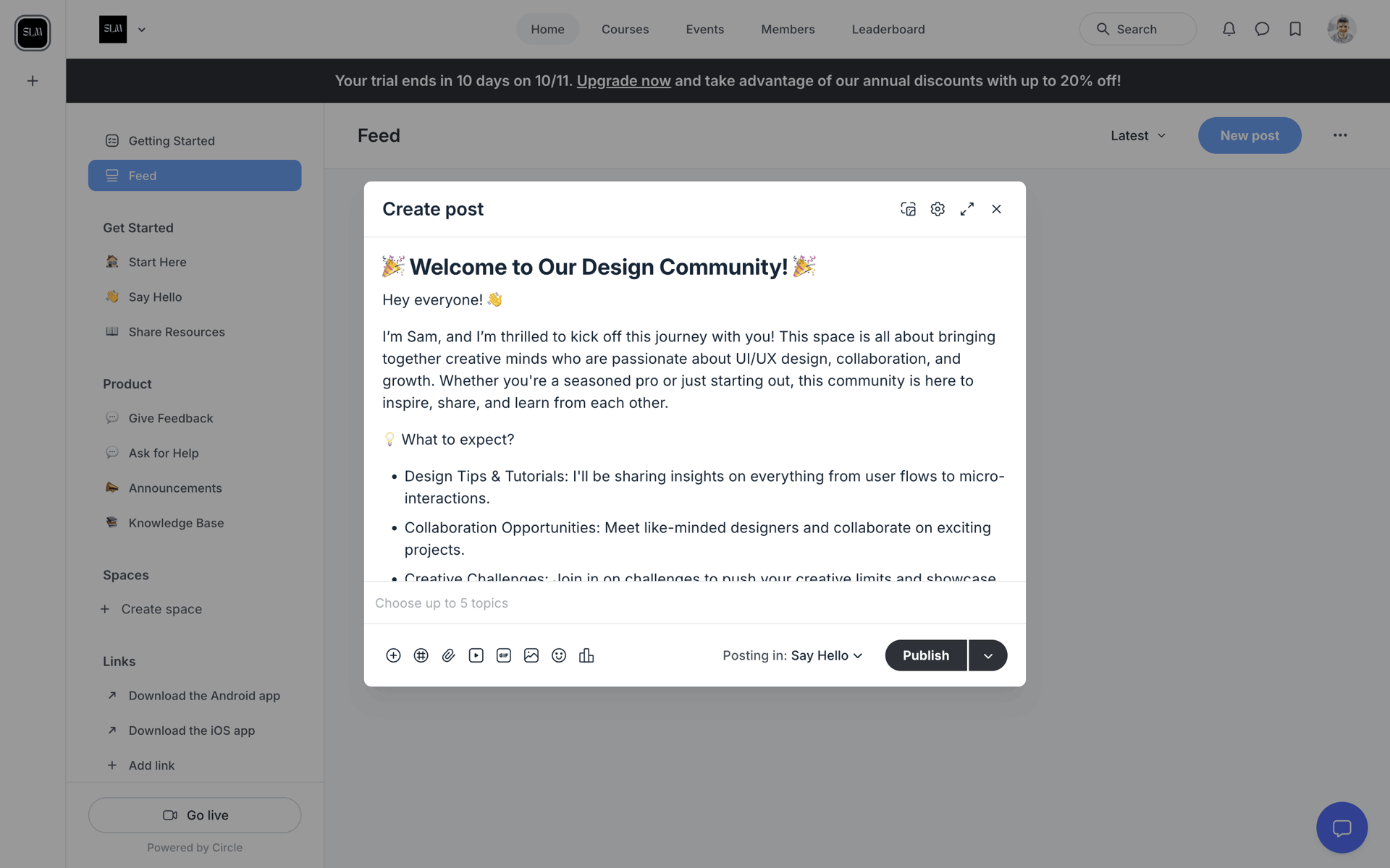 Circle Web Social Networking interface screenshot 12