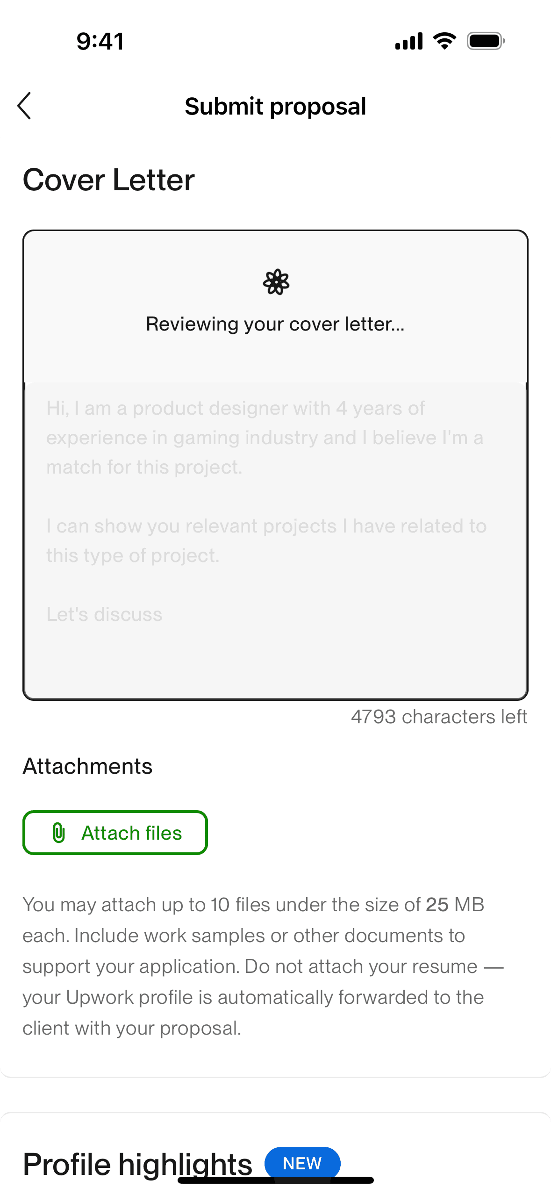 Upwork iOS Business interface screenshot 9