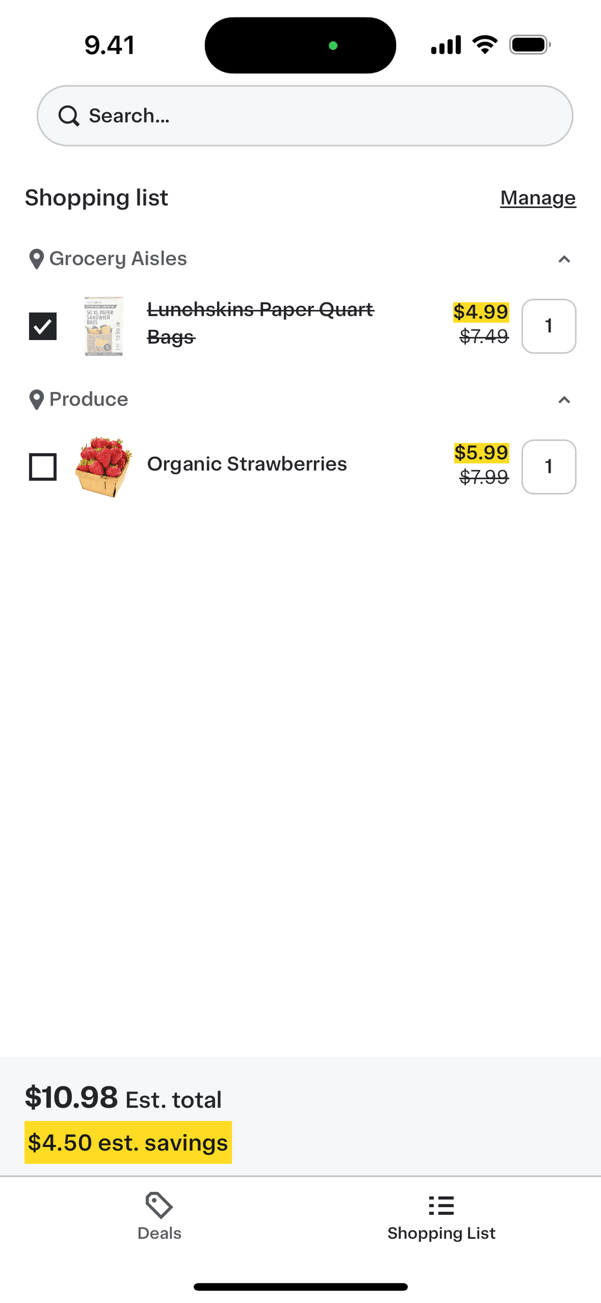 Instacart iOS Shopping interface screenshot 23