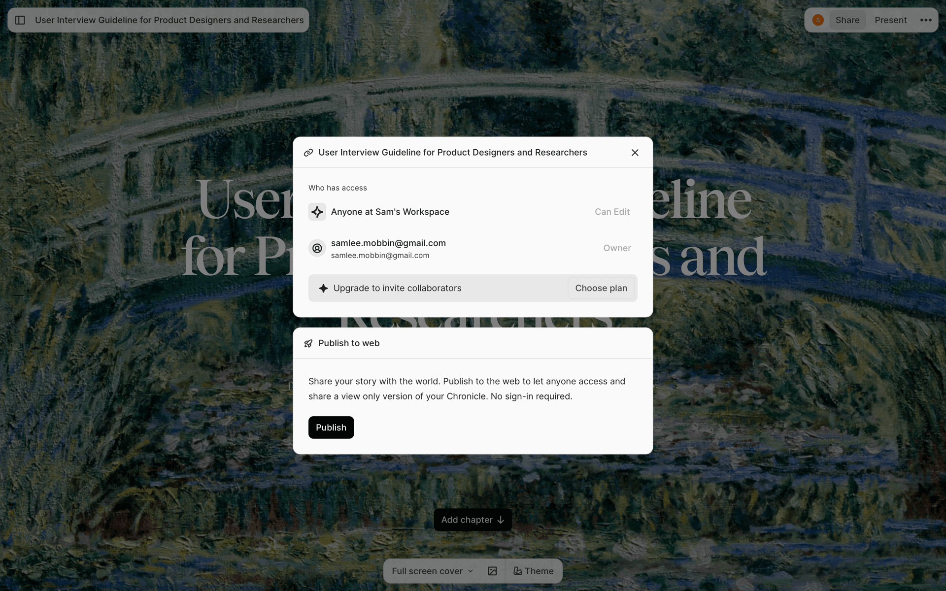 Chronicle Web AI interface screenshot 7