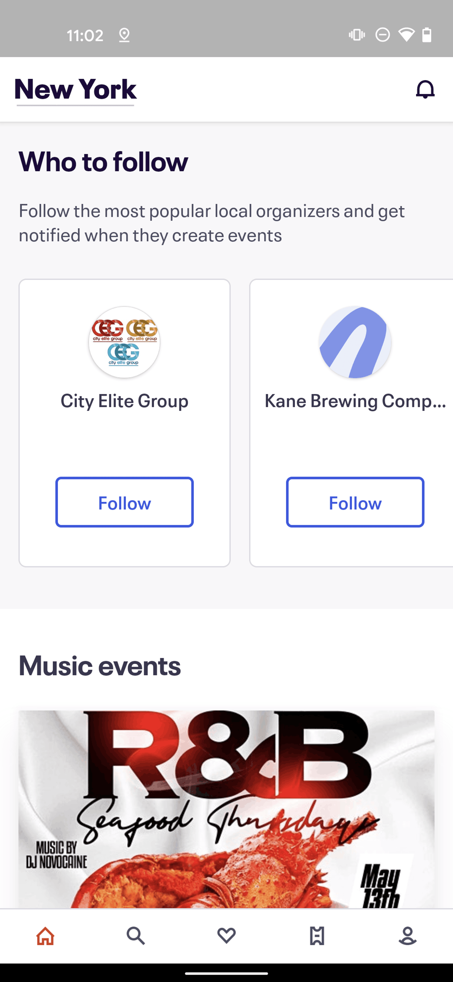Eventbrite Android Entertainment interface screenshot 19