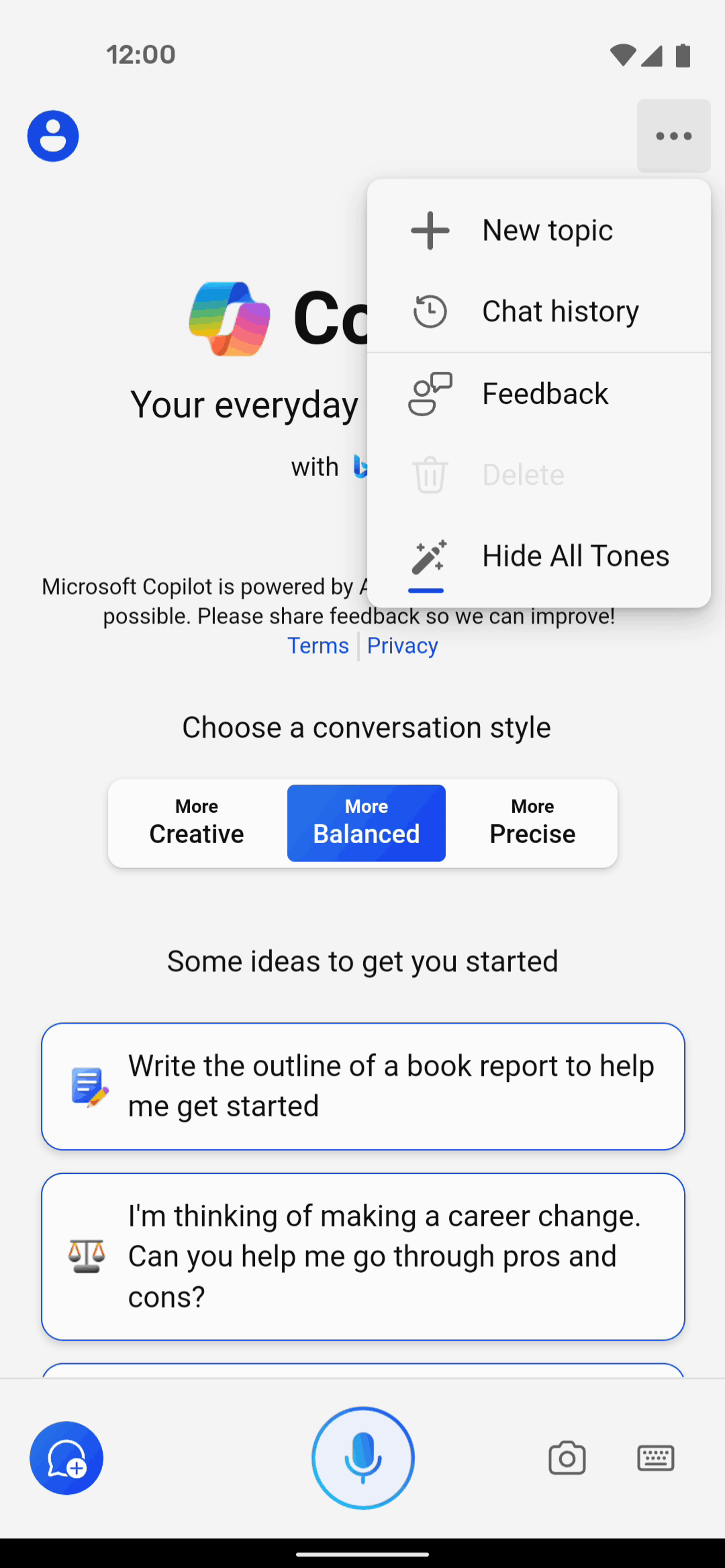 Microsoft Copilot Android AI interface screenshot 20