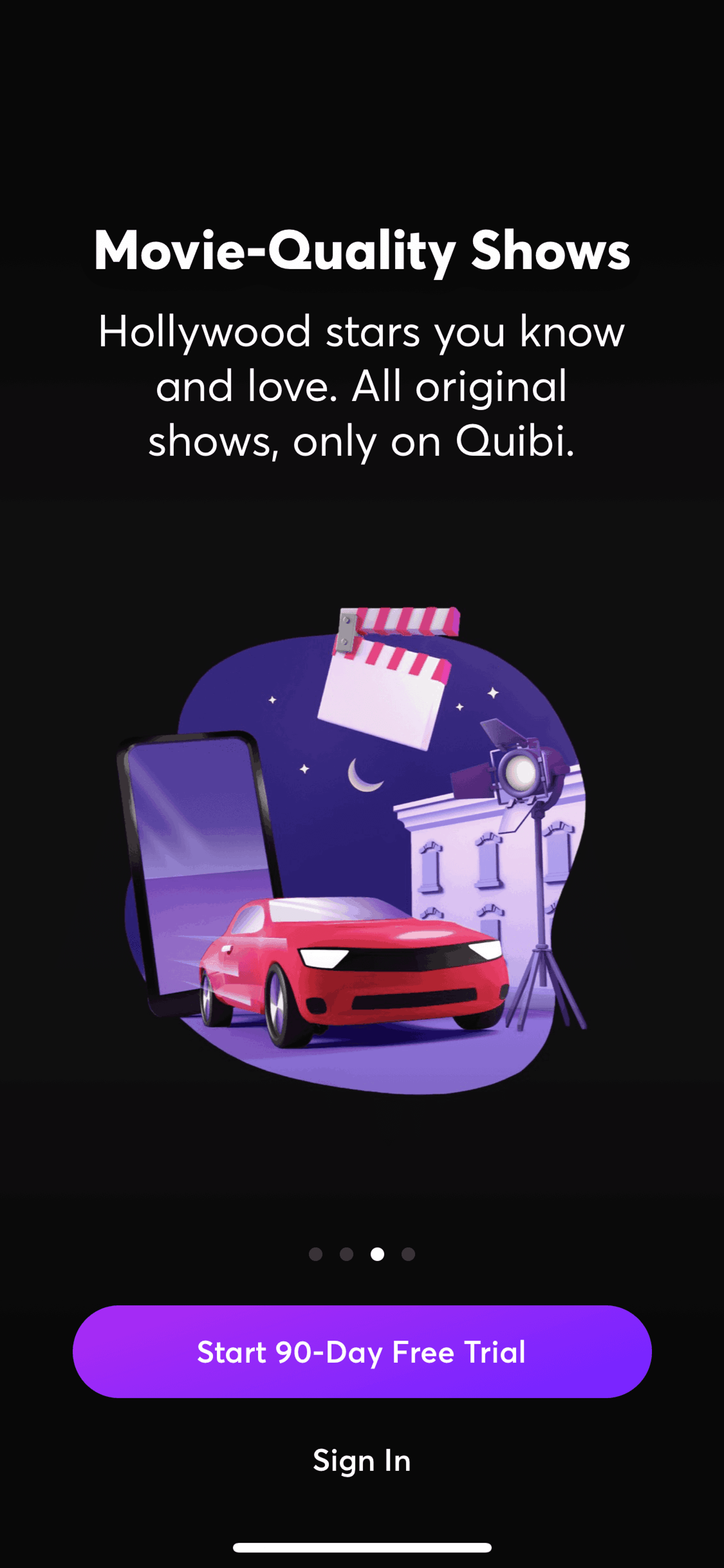 Quibi iOS Entertainment interface screenshot 4