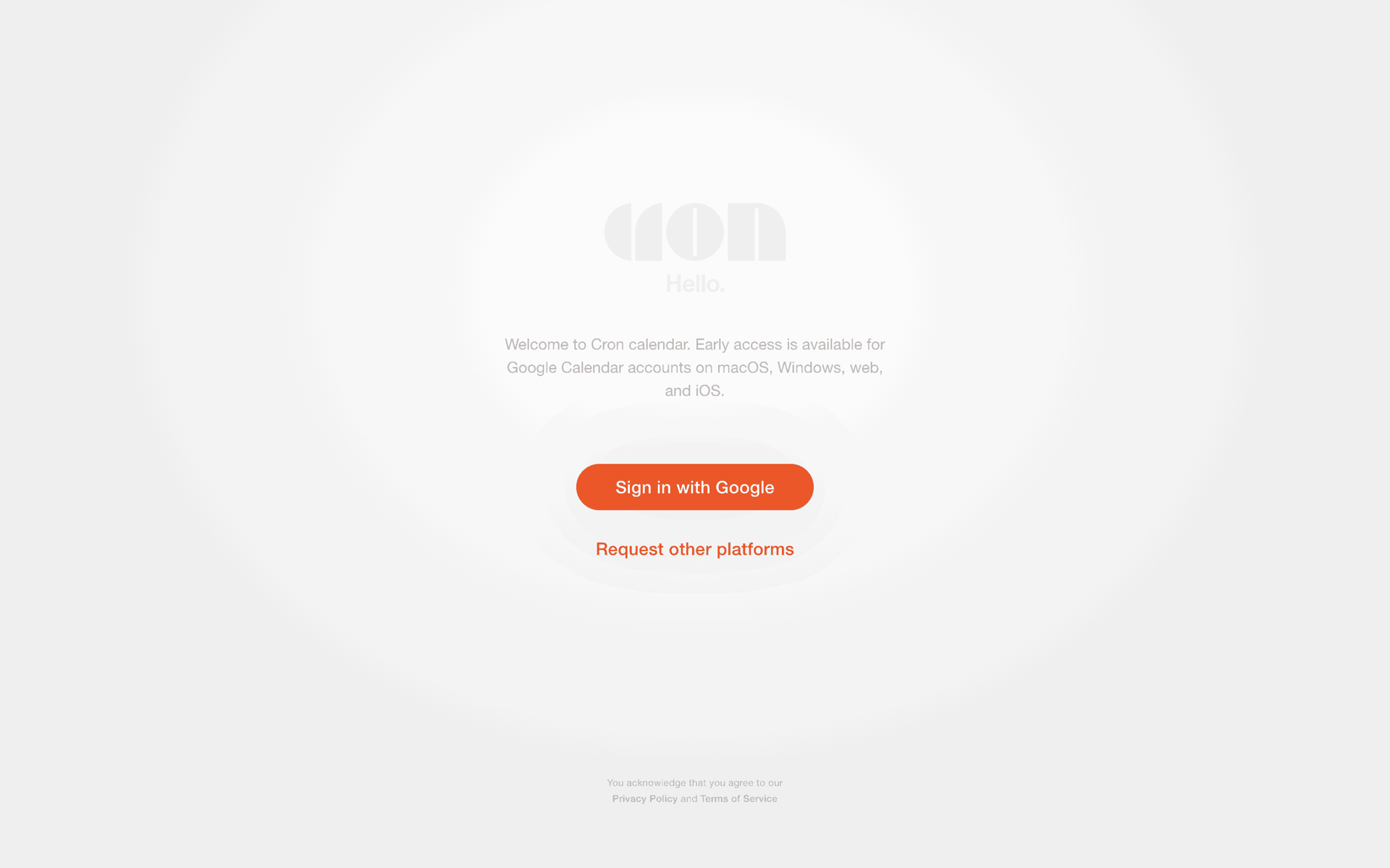 Cron Calendar Web Productivity interface screenshot 2