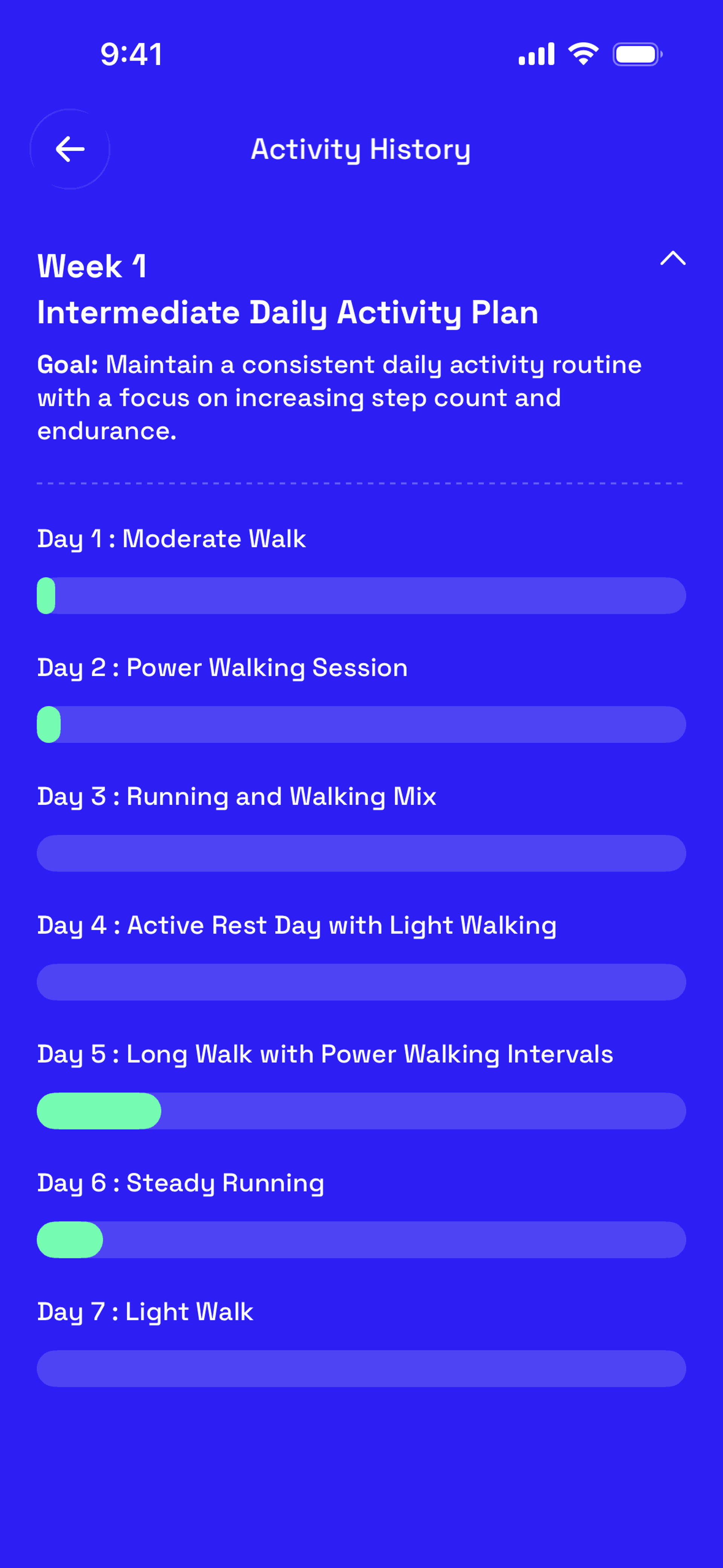 GO Club iOS Health & Fitness interface screenshot 15