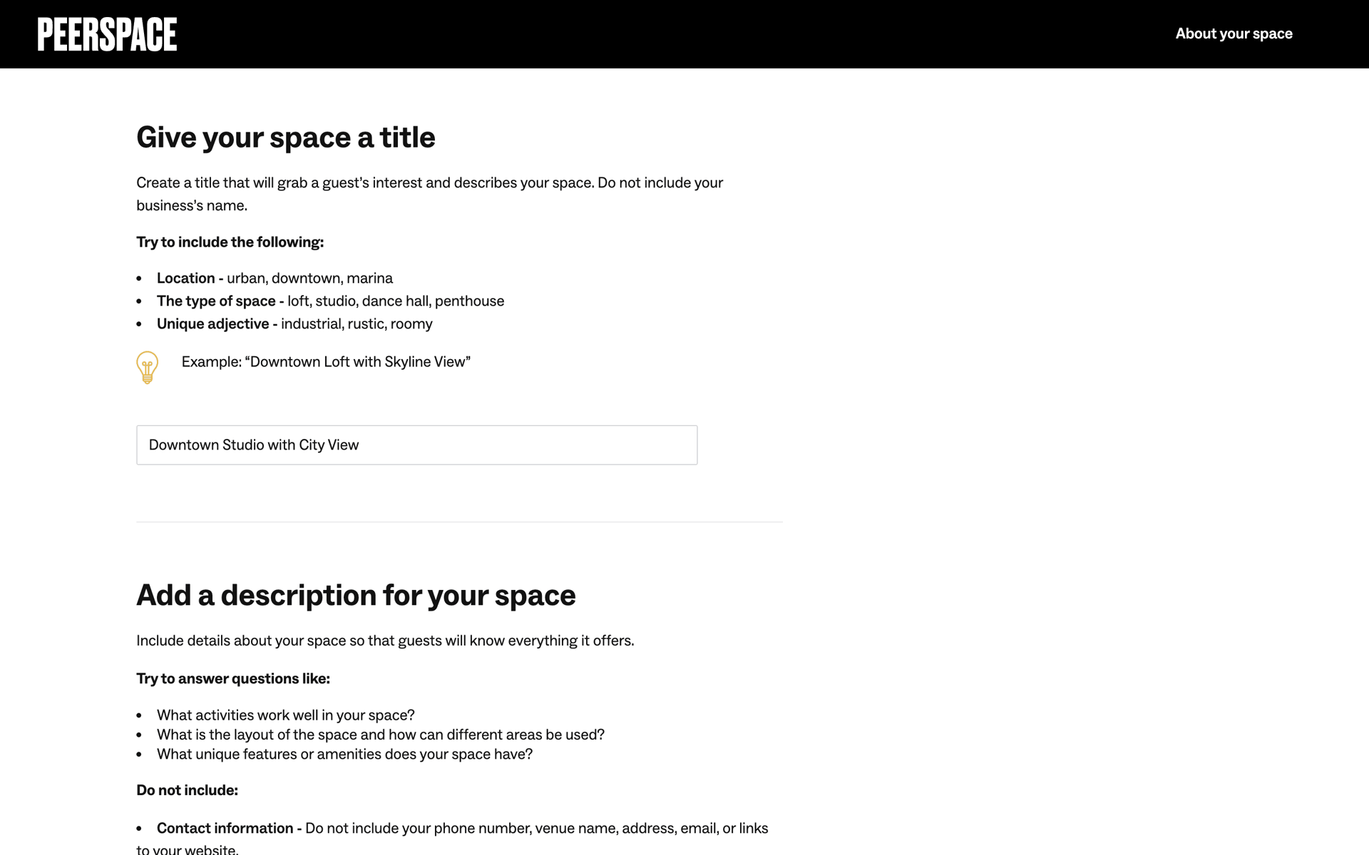 Peerspace Web Lifestyle interface screenshot 17