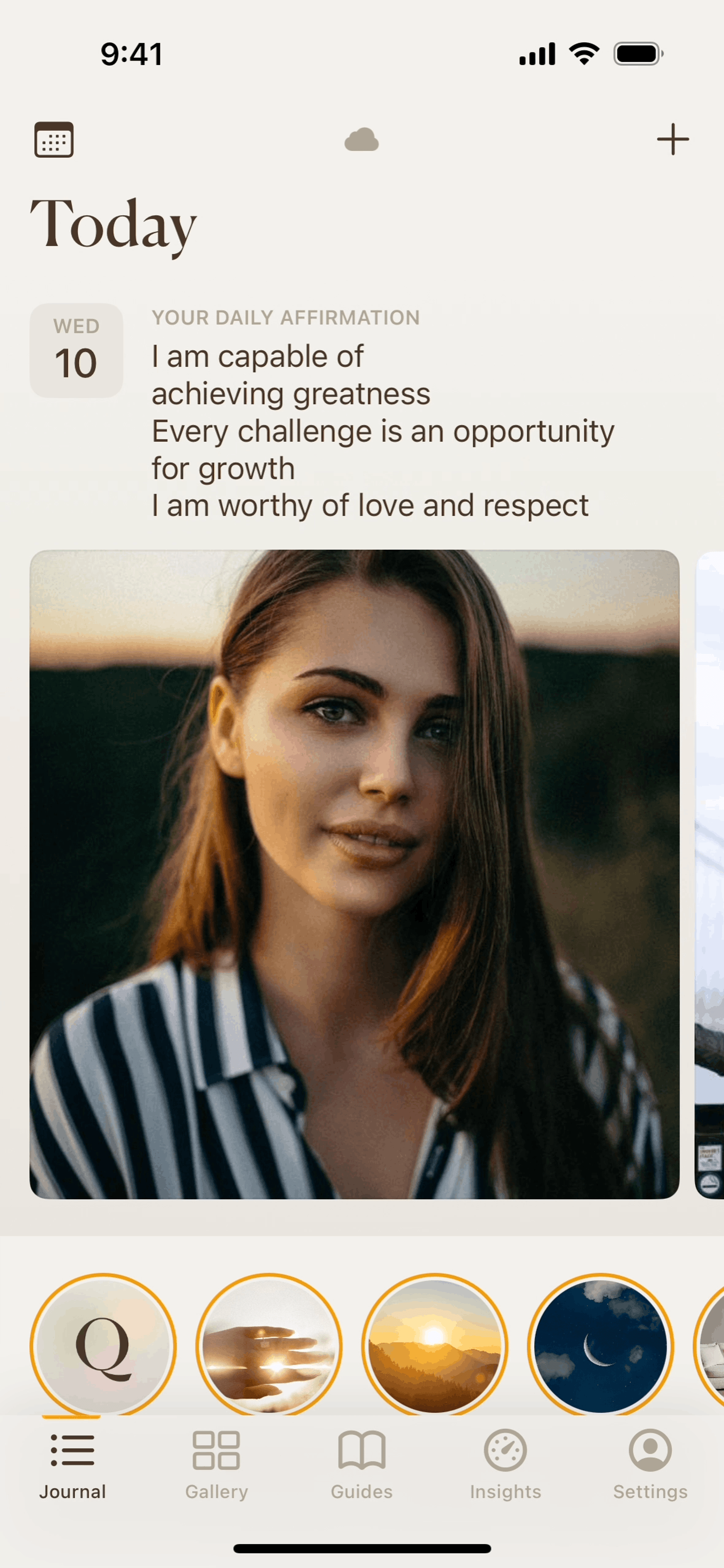 5 Minute Journal iOS Health & Fitness interface screenshot 2