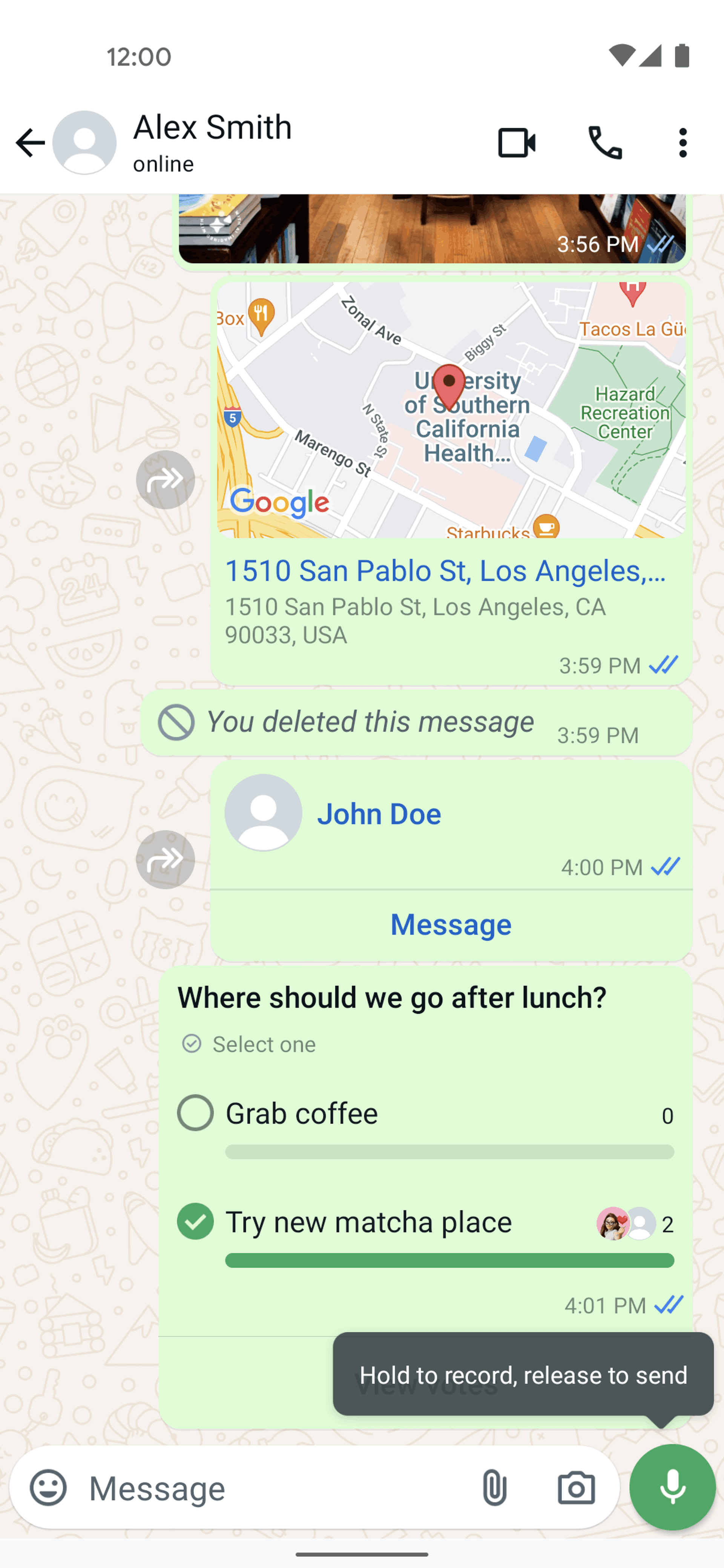 WhatsApp Android Social Networking interface screenshot 7