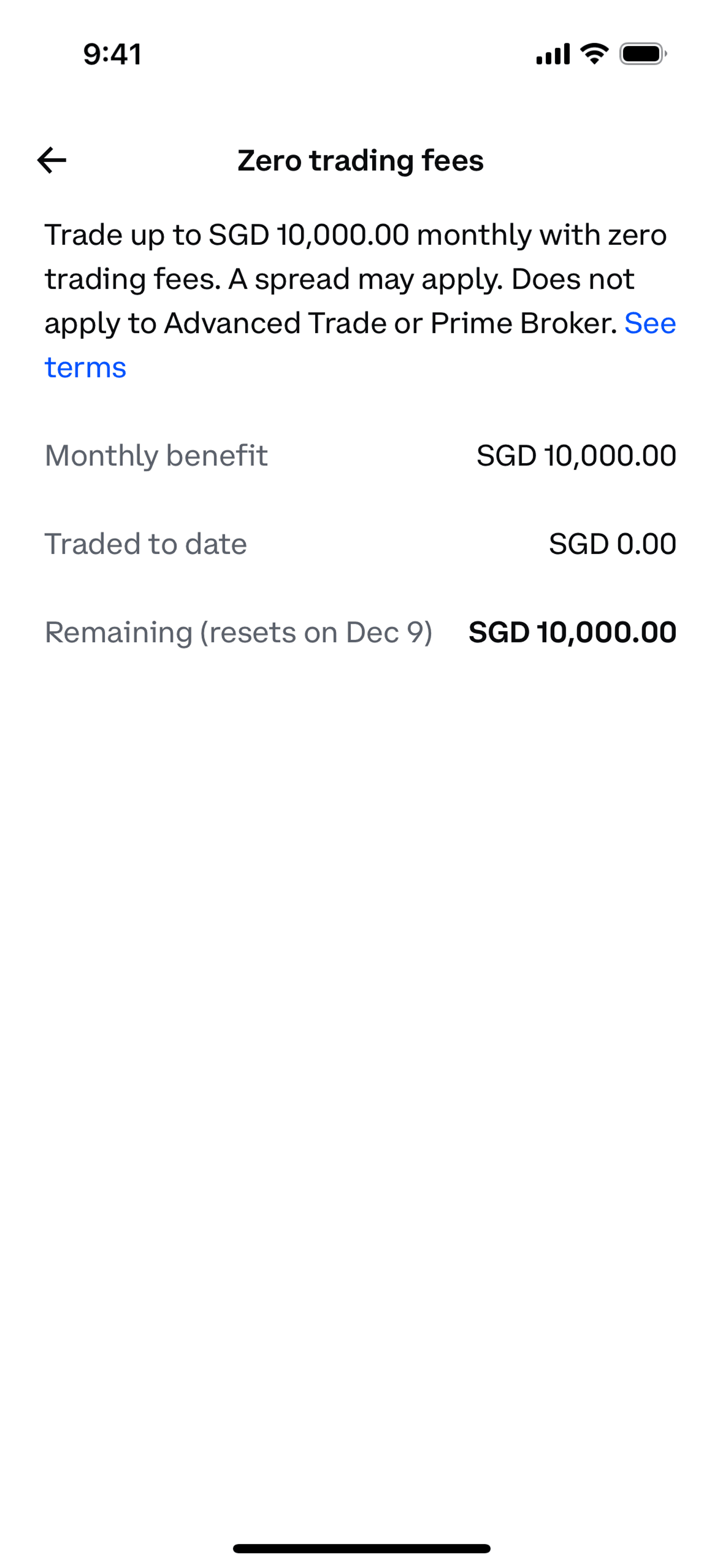 Coinbase iOS Finance interface screenshot 24