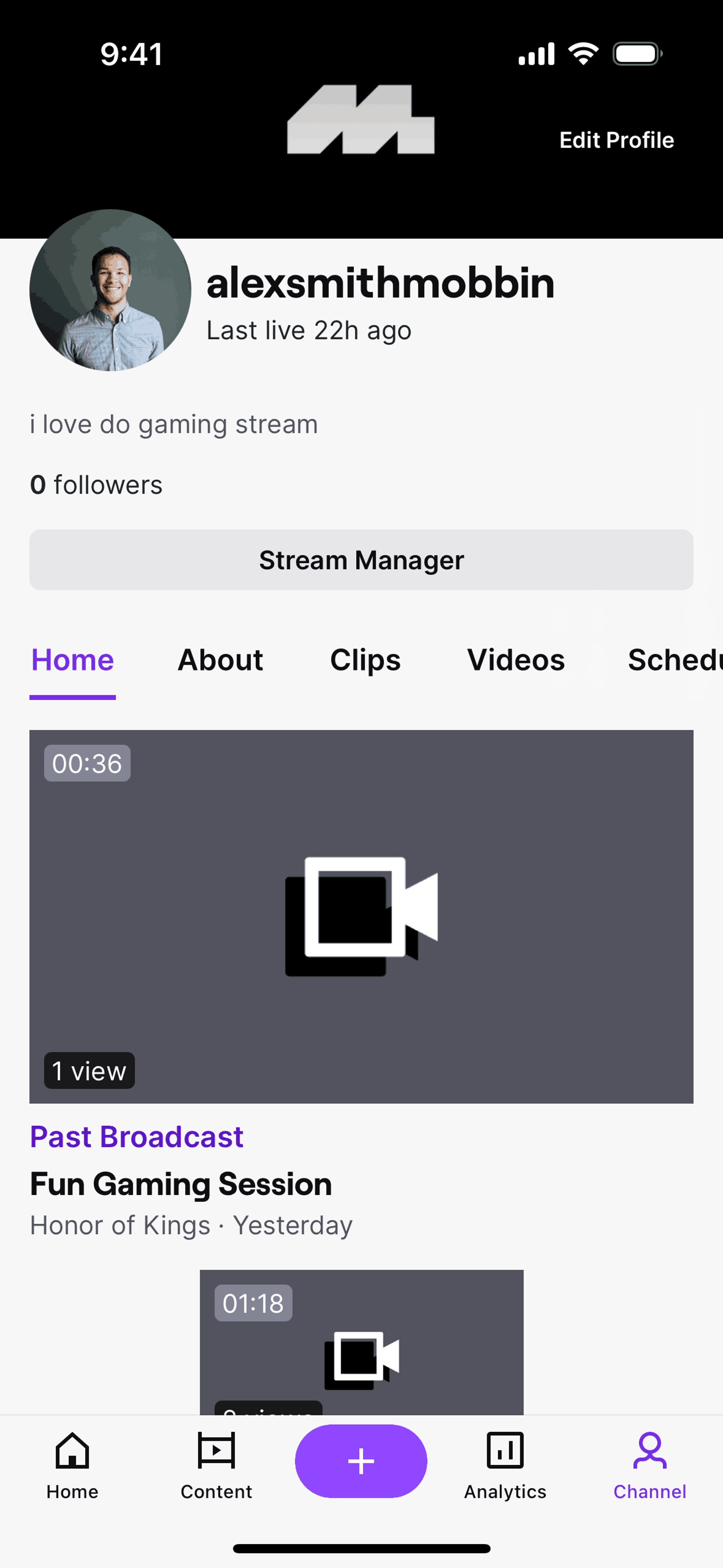 Twitch iOS Photo & Video interface screenshot 22