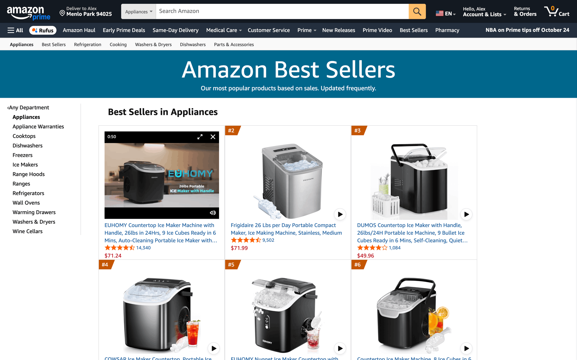 Amazon Web Shopping interface screenshot 10
