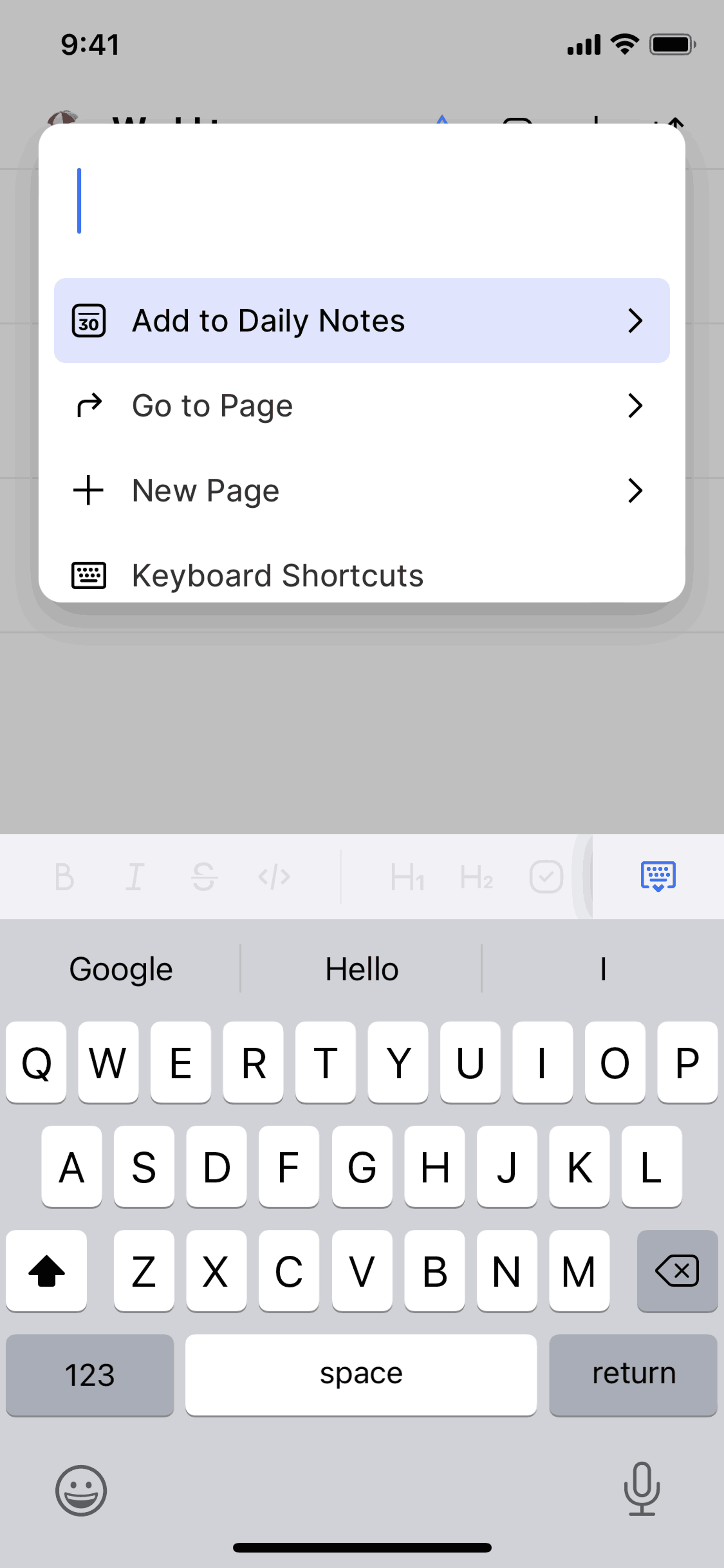 Clover iOS Productivity interface screenshot 2