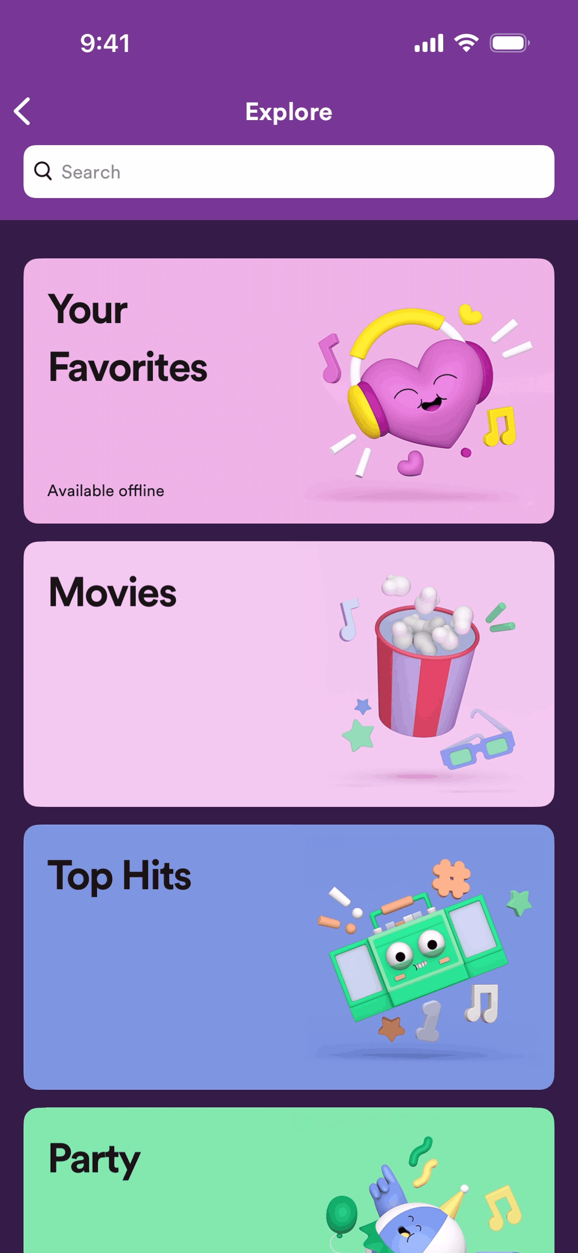 Spotify Kids iOS Music & Audio interface screenshot 16
